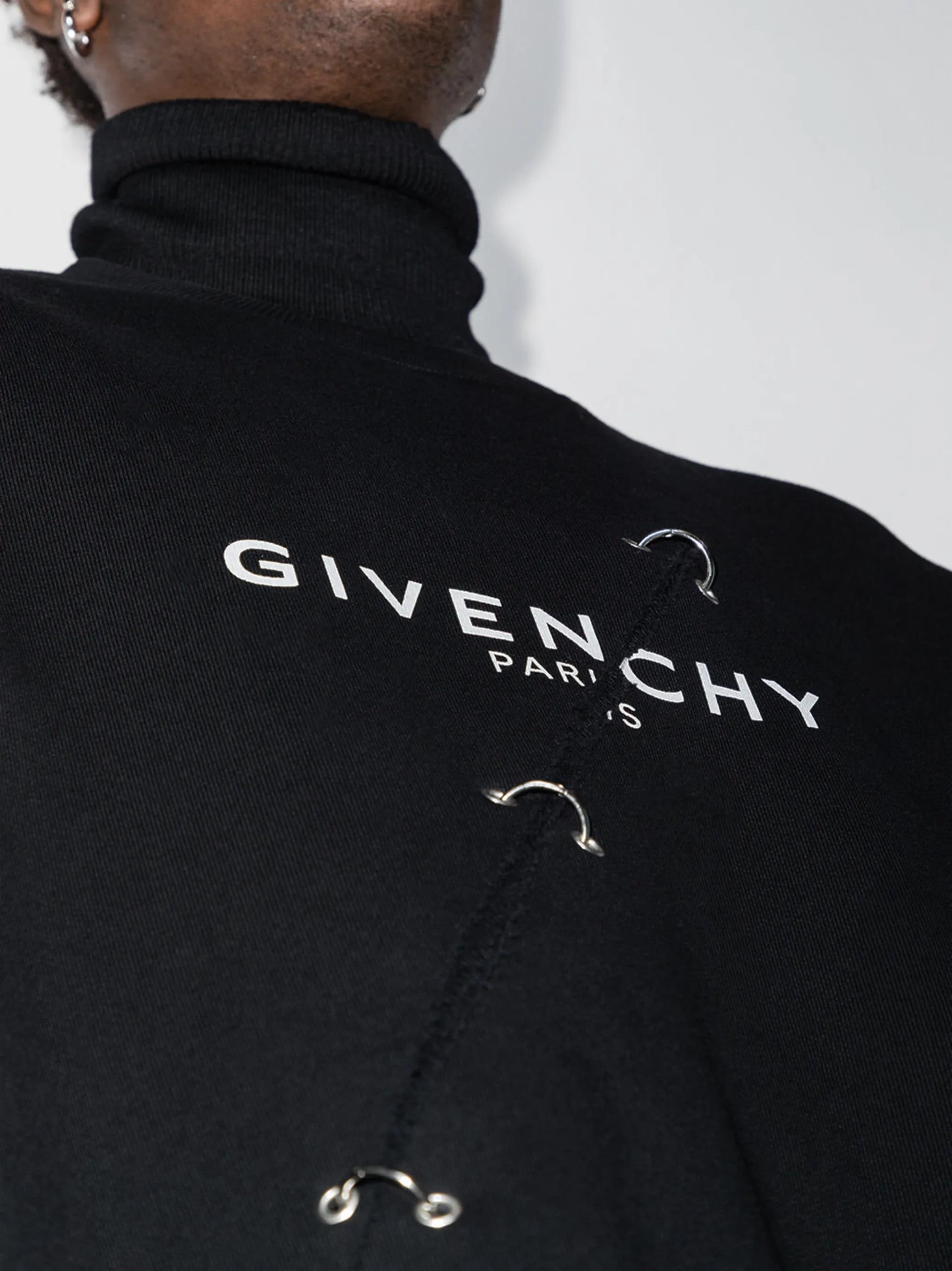 logo-print eyelet-detailing sweatshirt