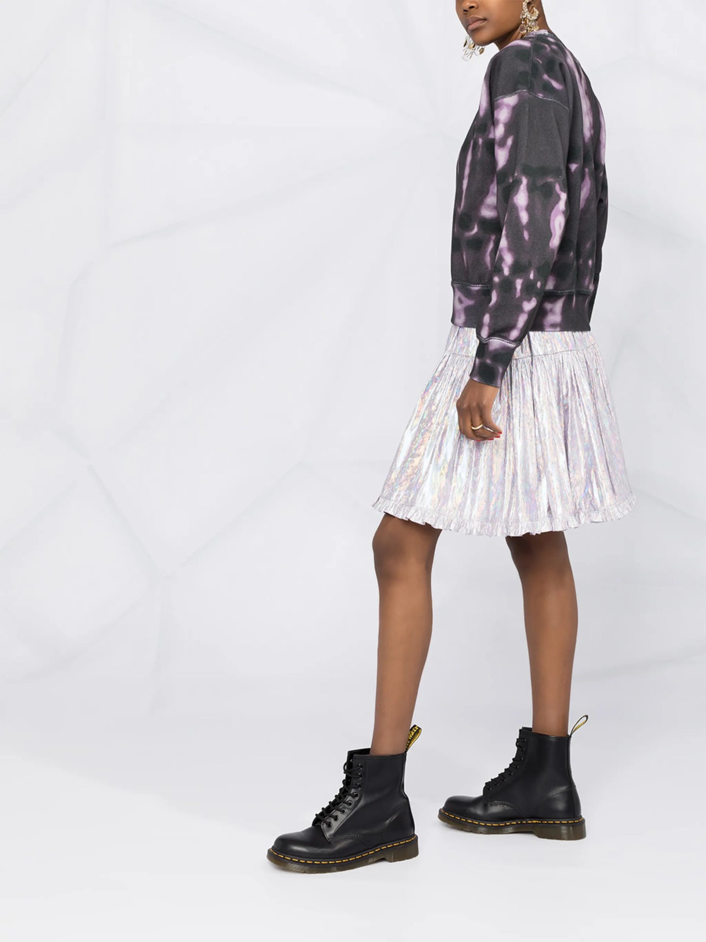 tie-dye print sweatshirt
