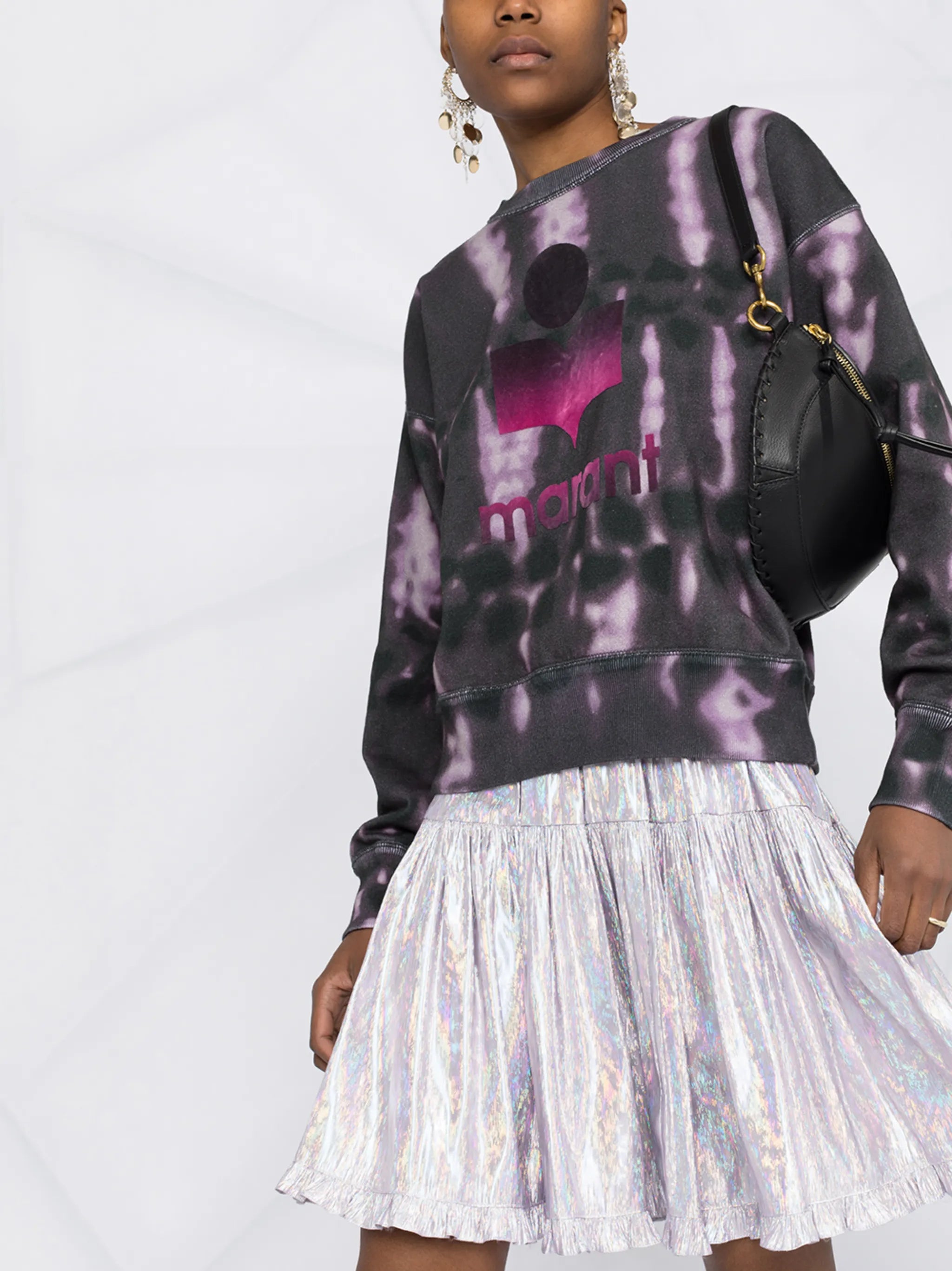 tie-dye print sweatshirt