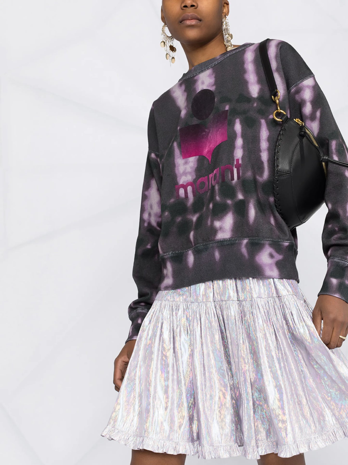 tie-dye print sweatshirt