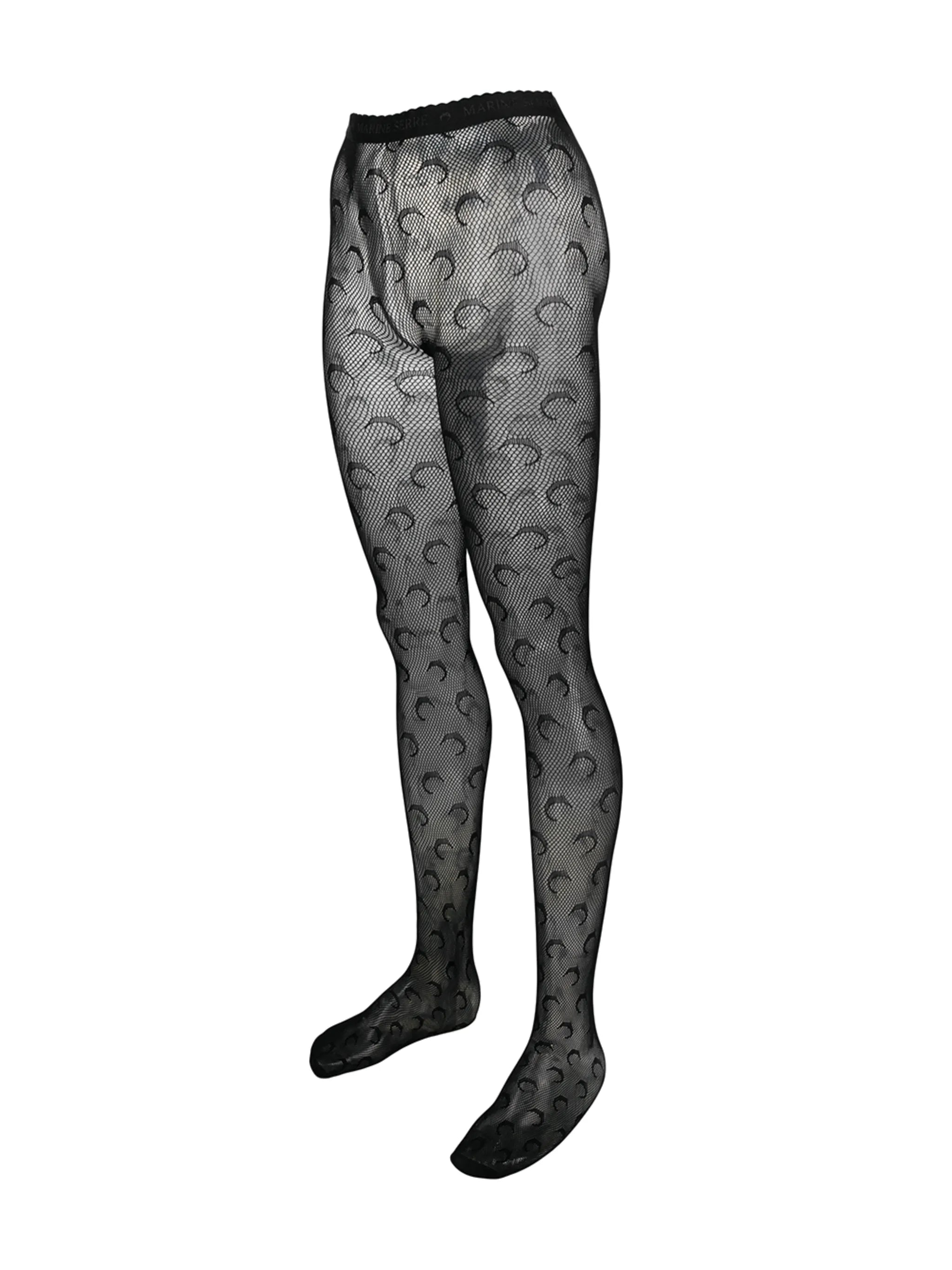 half-moon fishnet tights