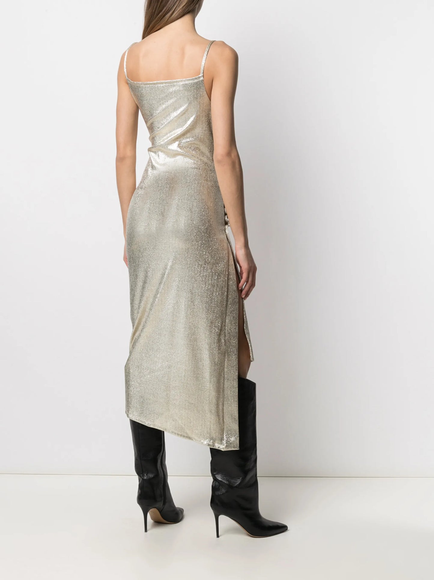 draped midi dress