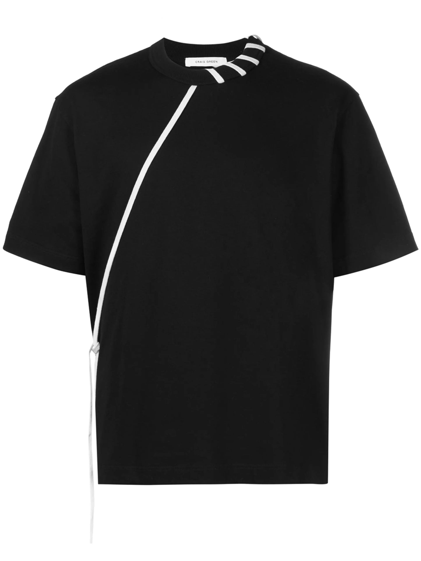 contrasting lace cotton T-shirt