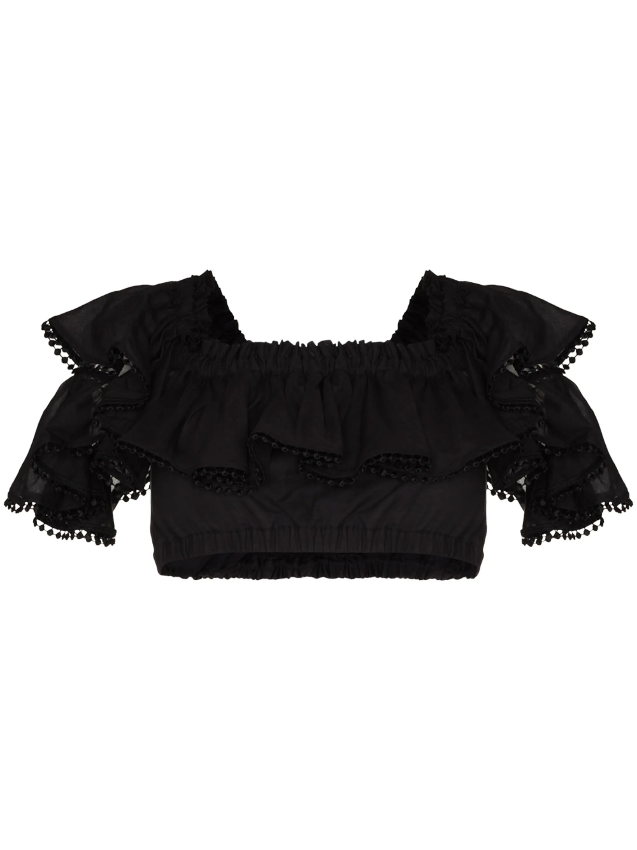 Cata off-shoulder cropped top