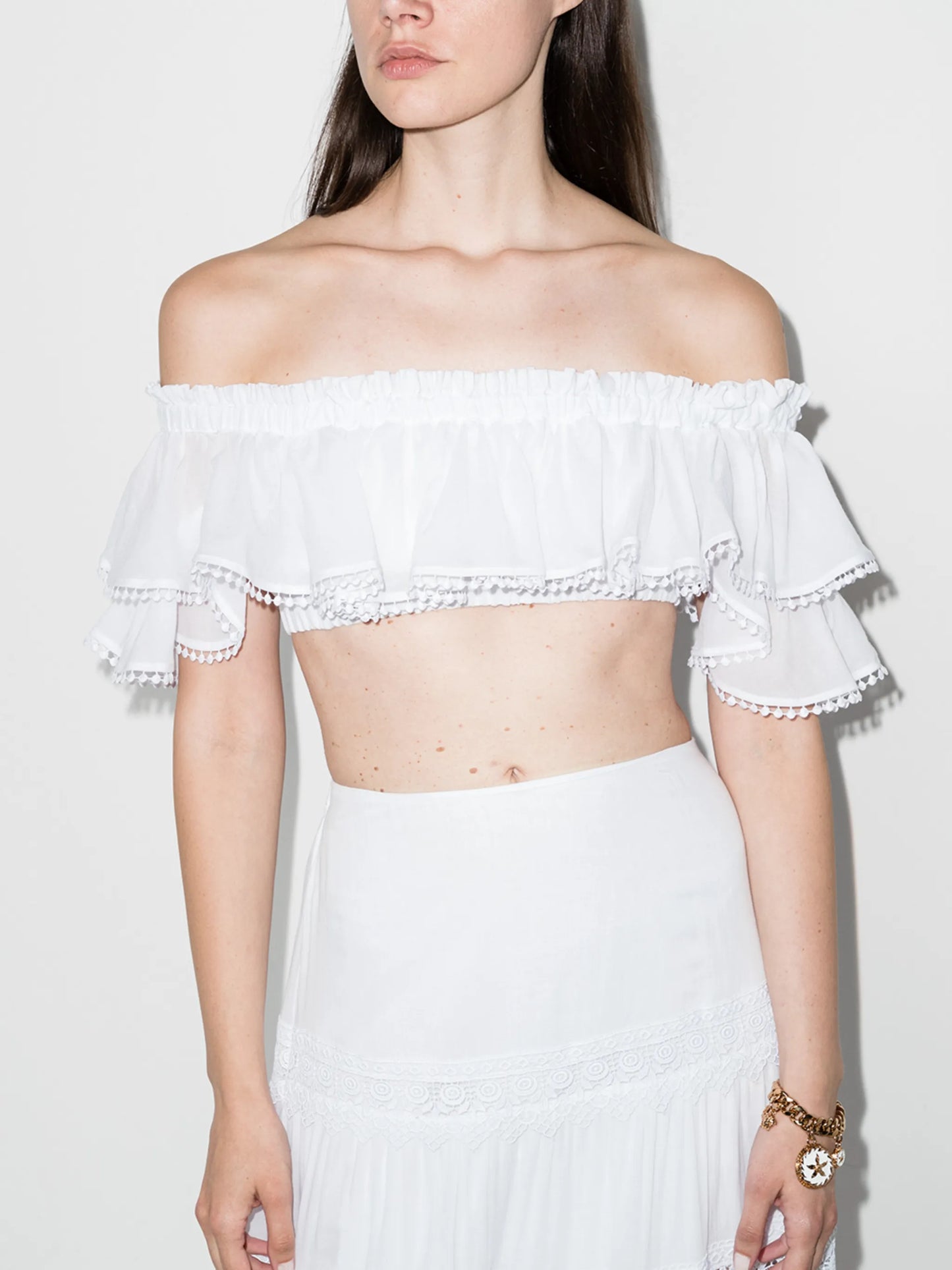 Cata off-shoulder crop top