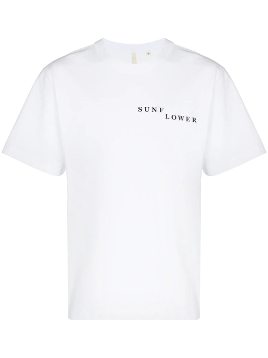 broken logo print T-shirt