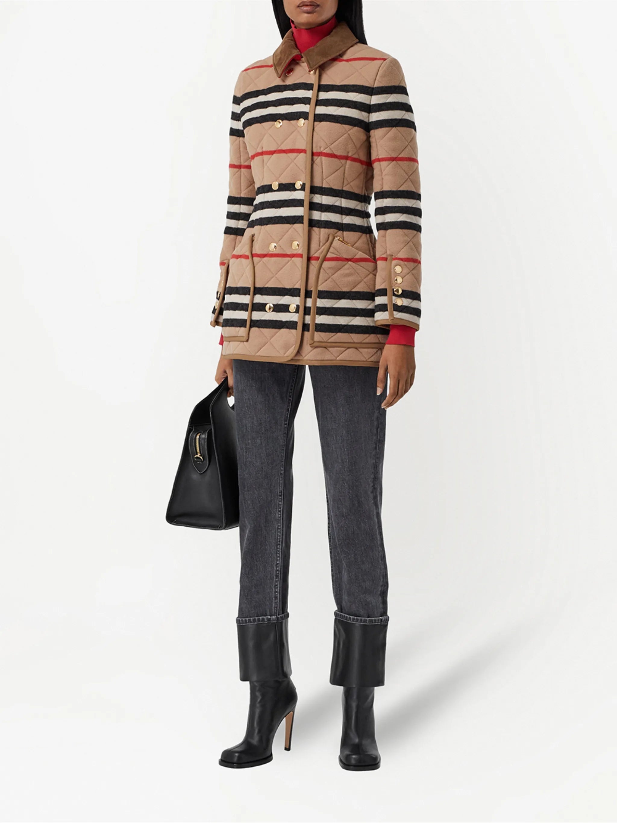 Icon Stripe quilted jacket