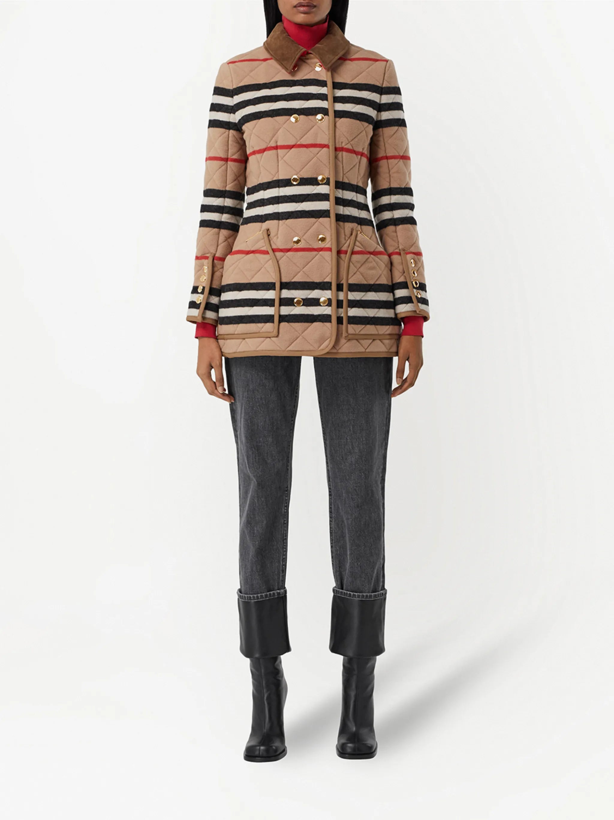 Icon Stripe quilted jacket