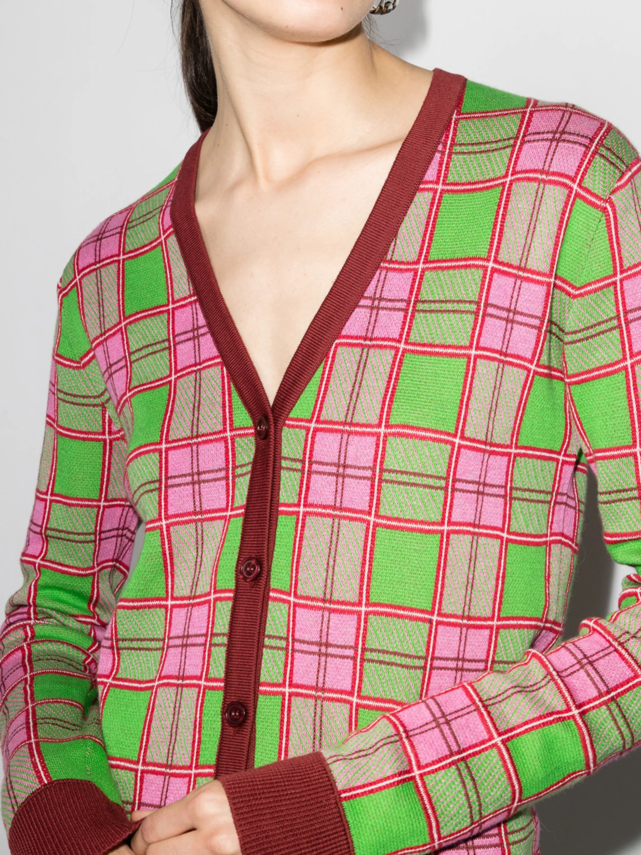 Emma intarsia-knit cardigan