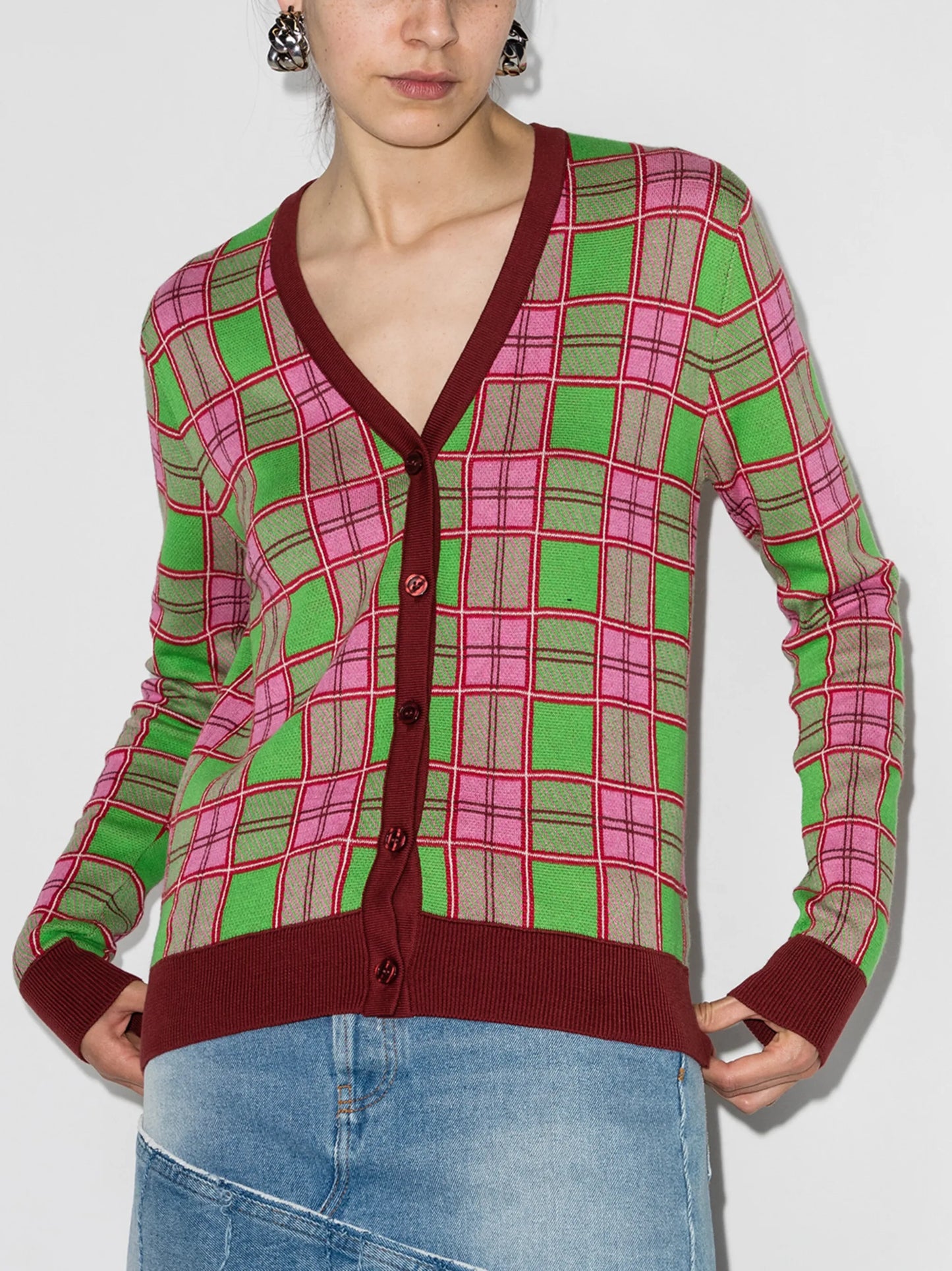 Emma intarsia-knit cardigan