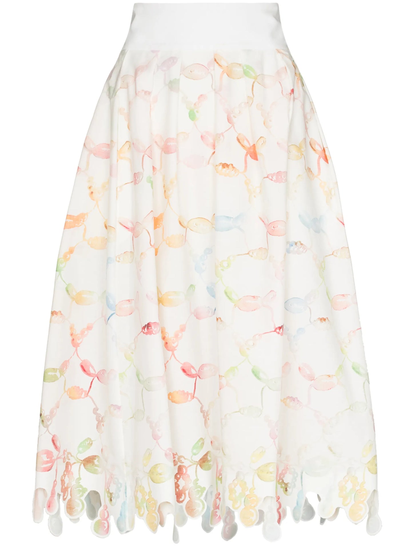 scalopped high-waisted skirt