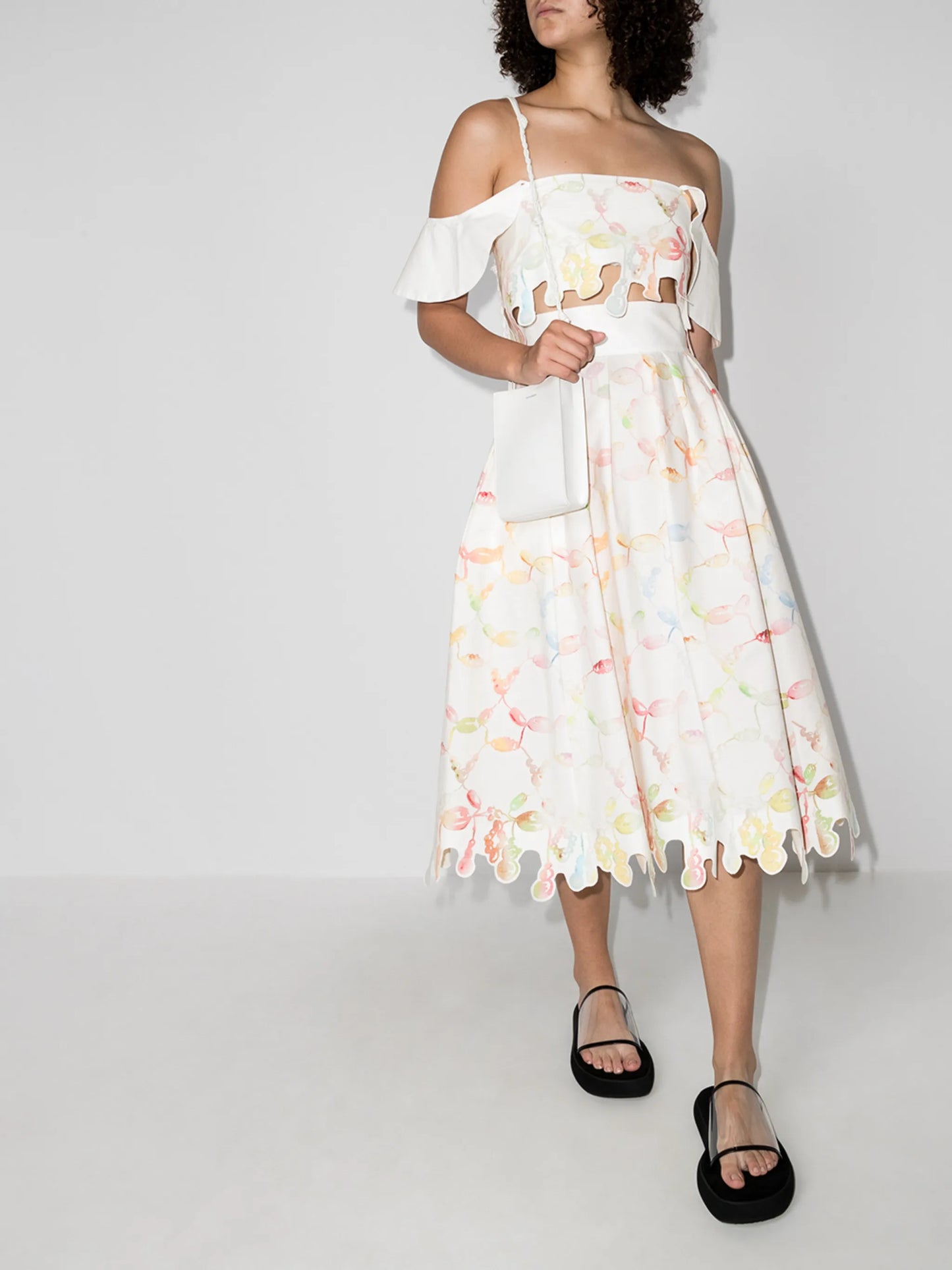 scalopped high-waisted skirt