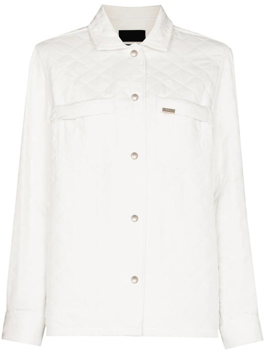 Barry quilted-panel shirt jacket