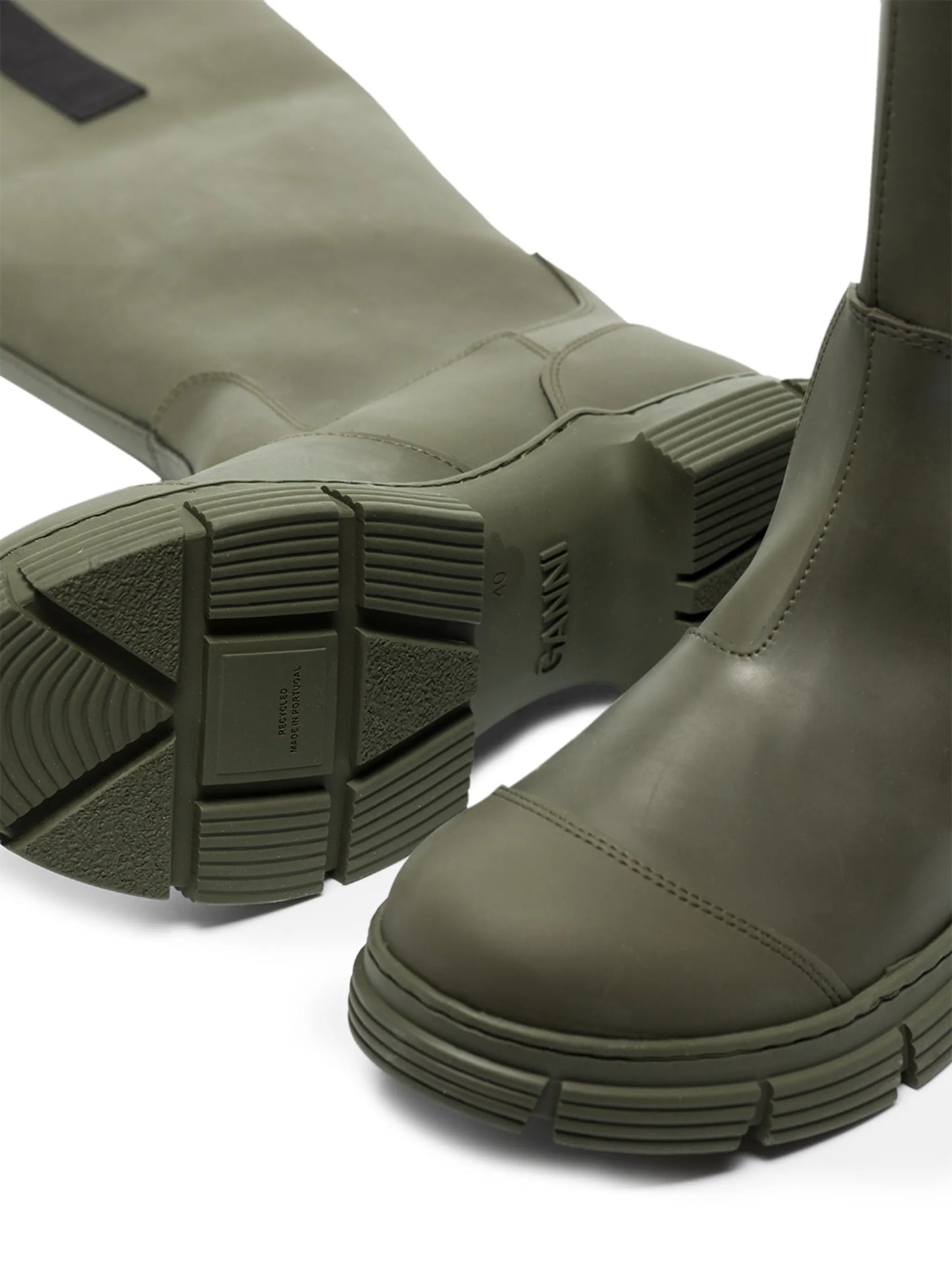 recycled rubber mid-calf boots