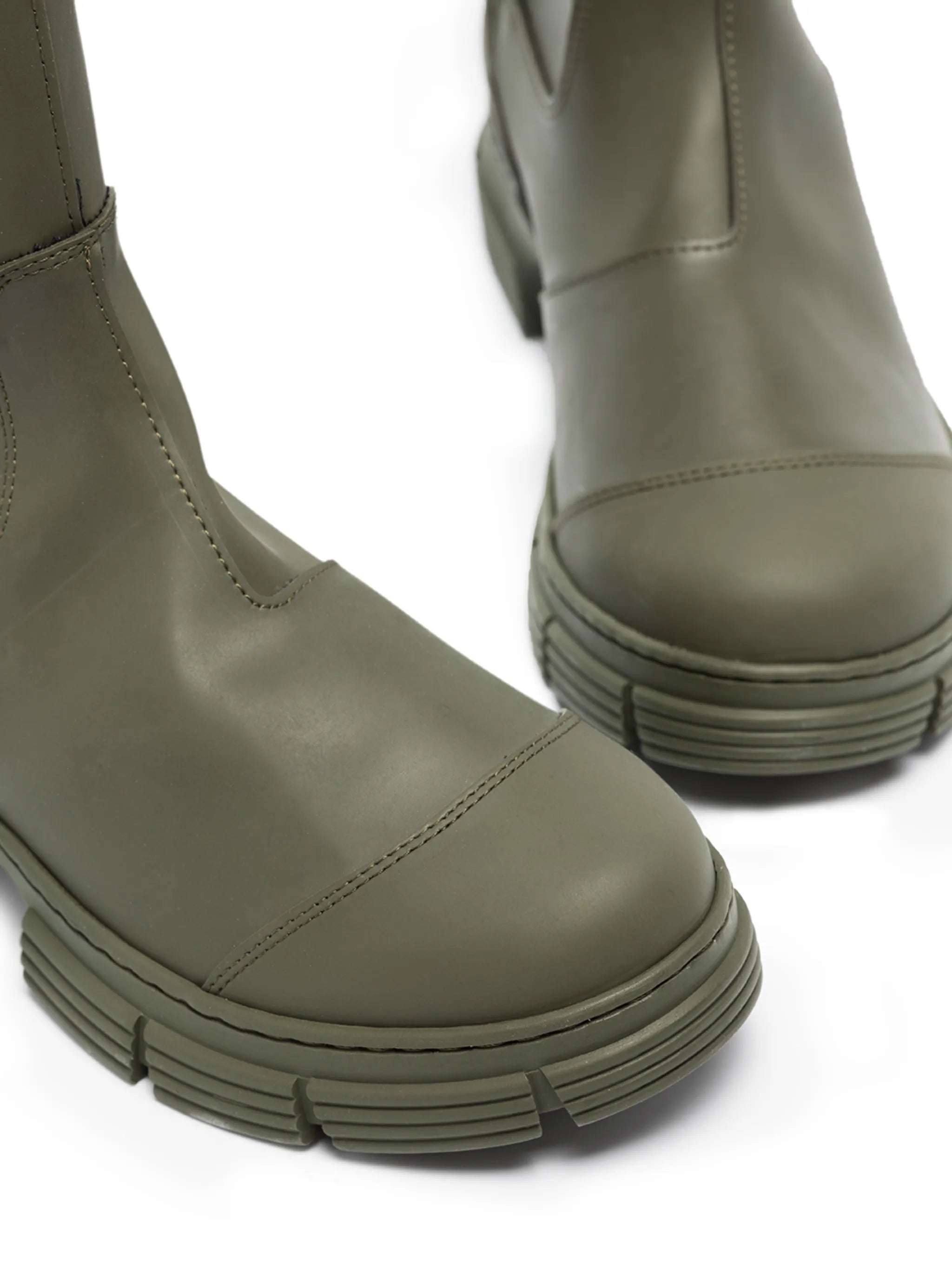 recycled rubber mid-calf boots