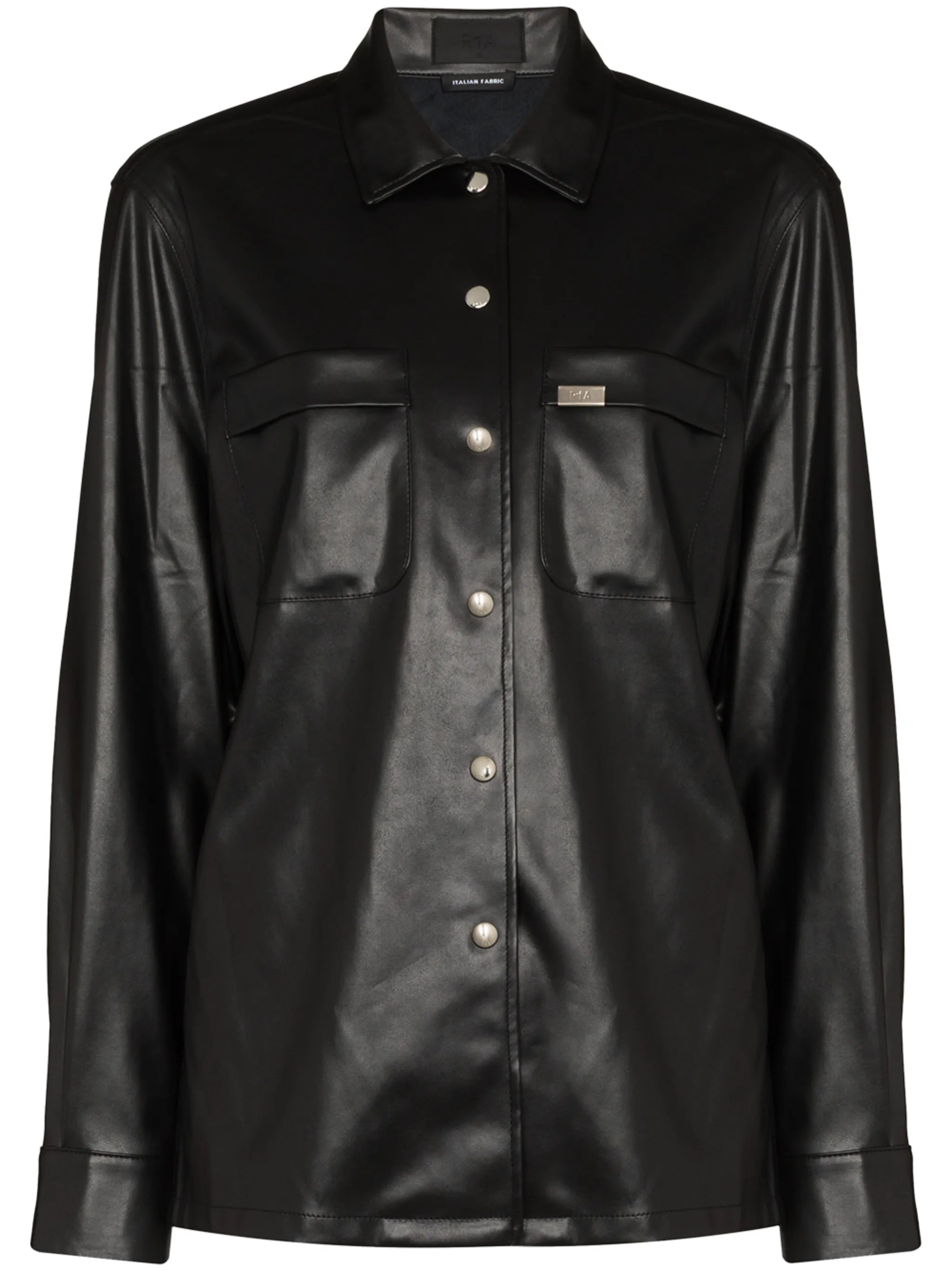 Barry faux-leather shirt