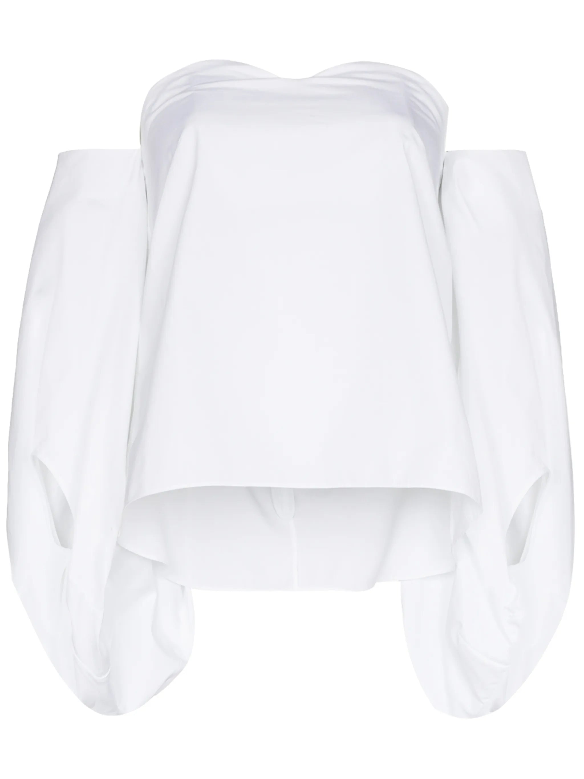 off-shoulder puff-sleeves blouse