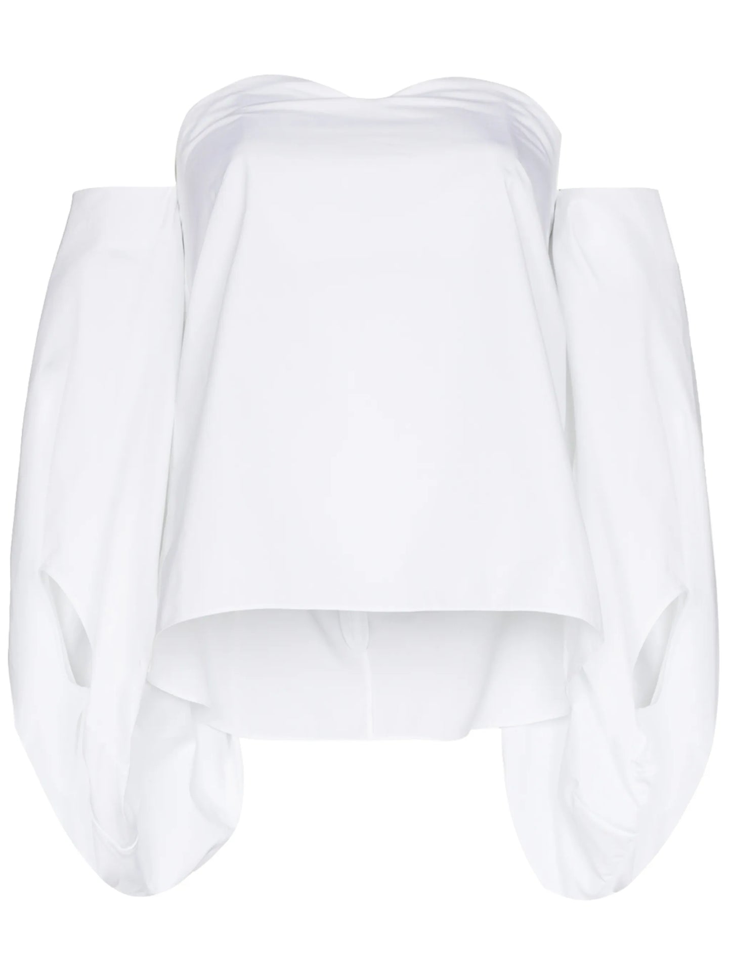 off-shoulder puff-sleeves blouse