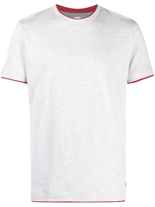contrast-trim short-sleeve T-shirt
