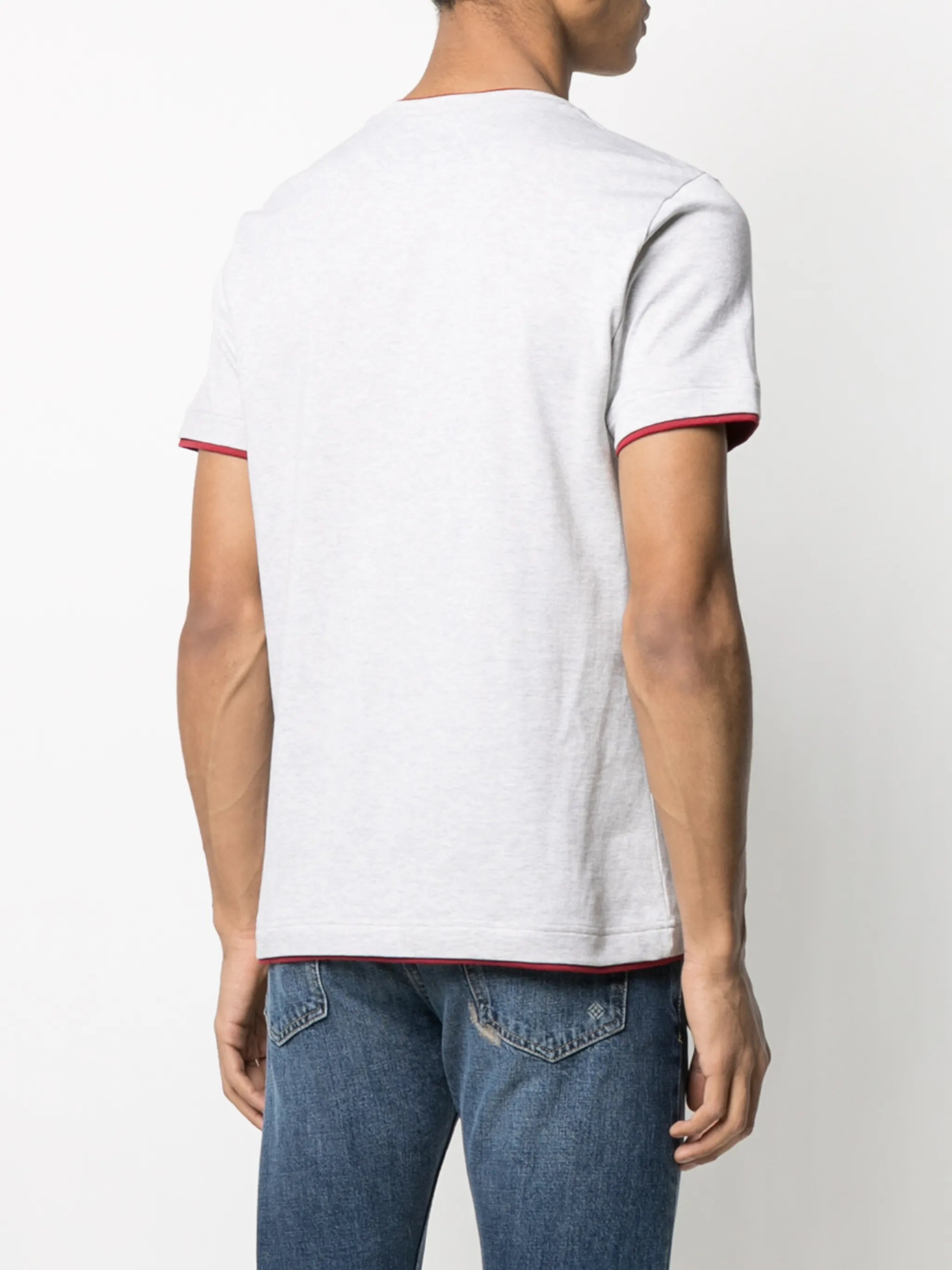 contrast-trim short-sleeve T-shirt