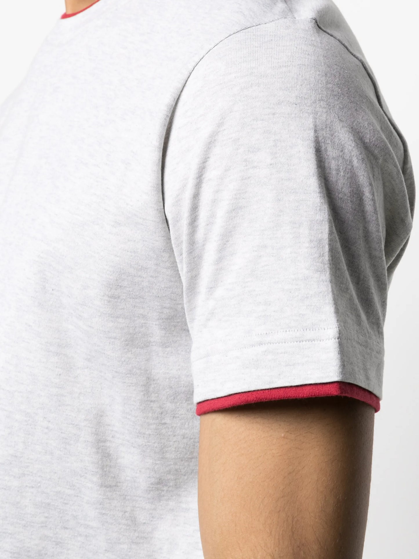 contrast-trim short-sleeve T-shirt