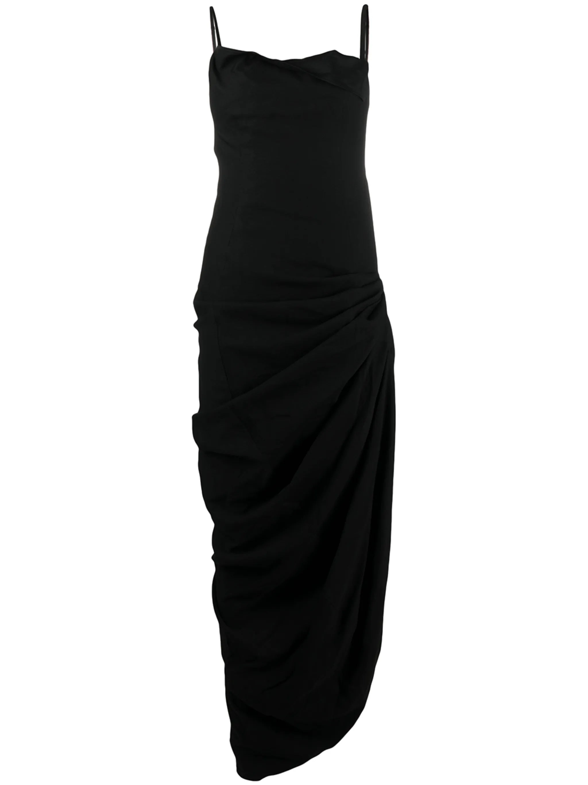 ruched evening gown