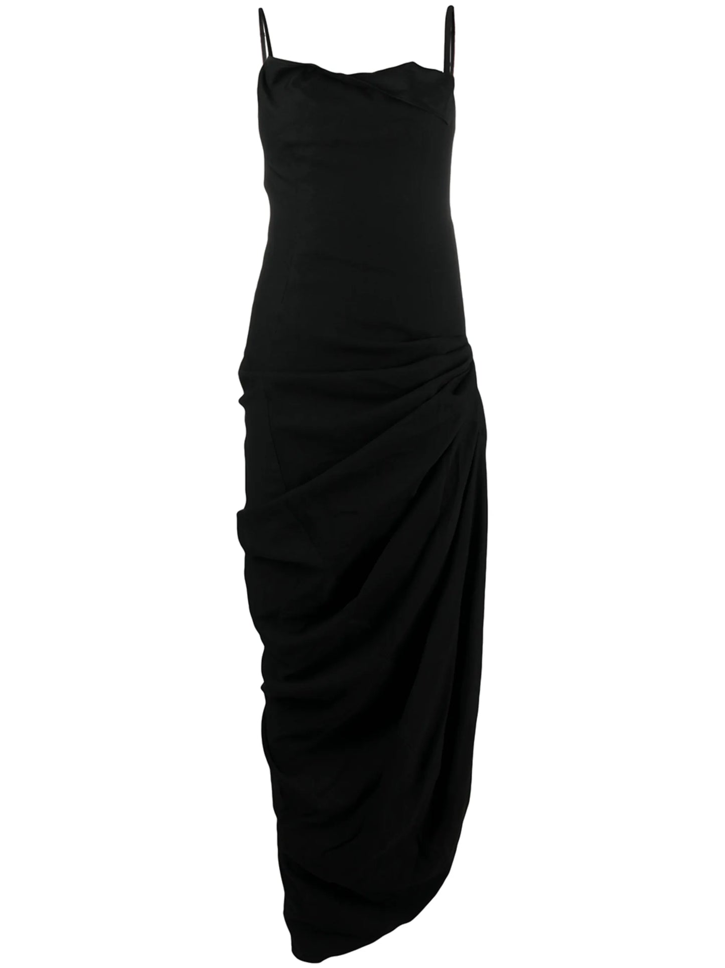 ruched evening gown