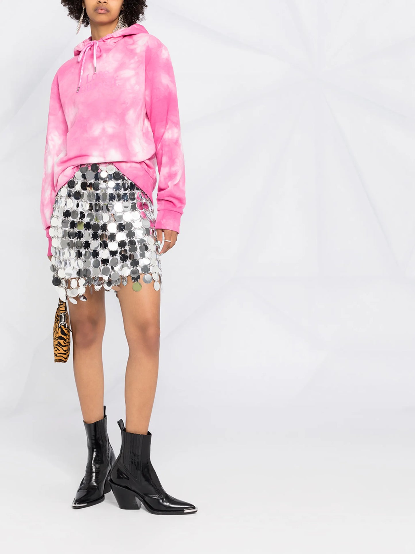 circular-discs mini skirt