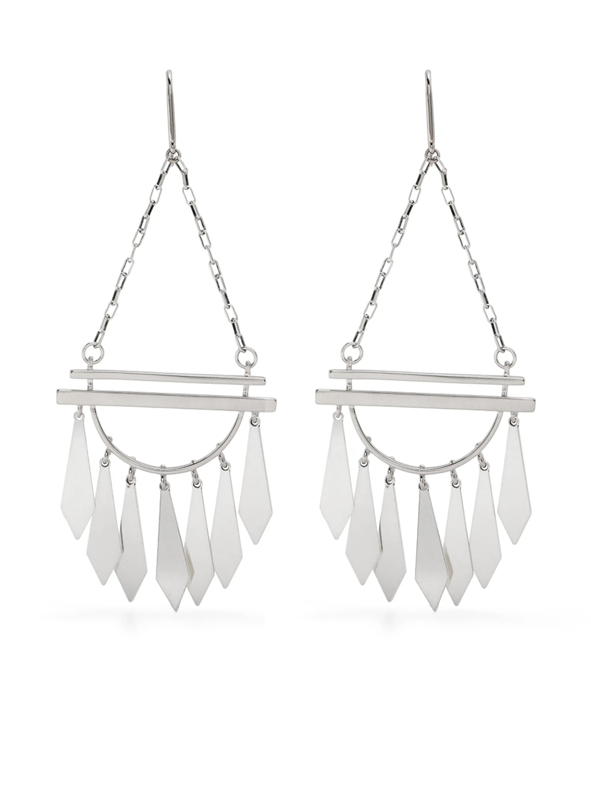 multi-charm drop earrings