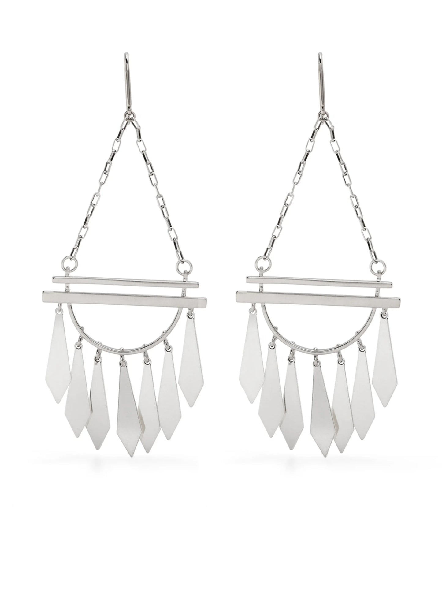 multi-charm drop earrings