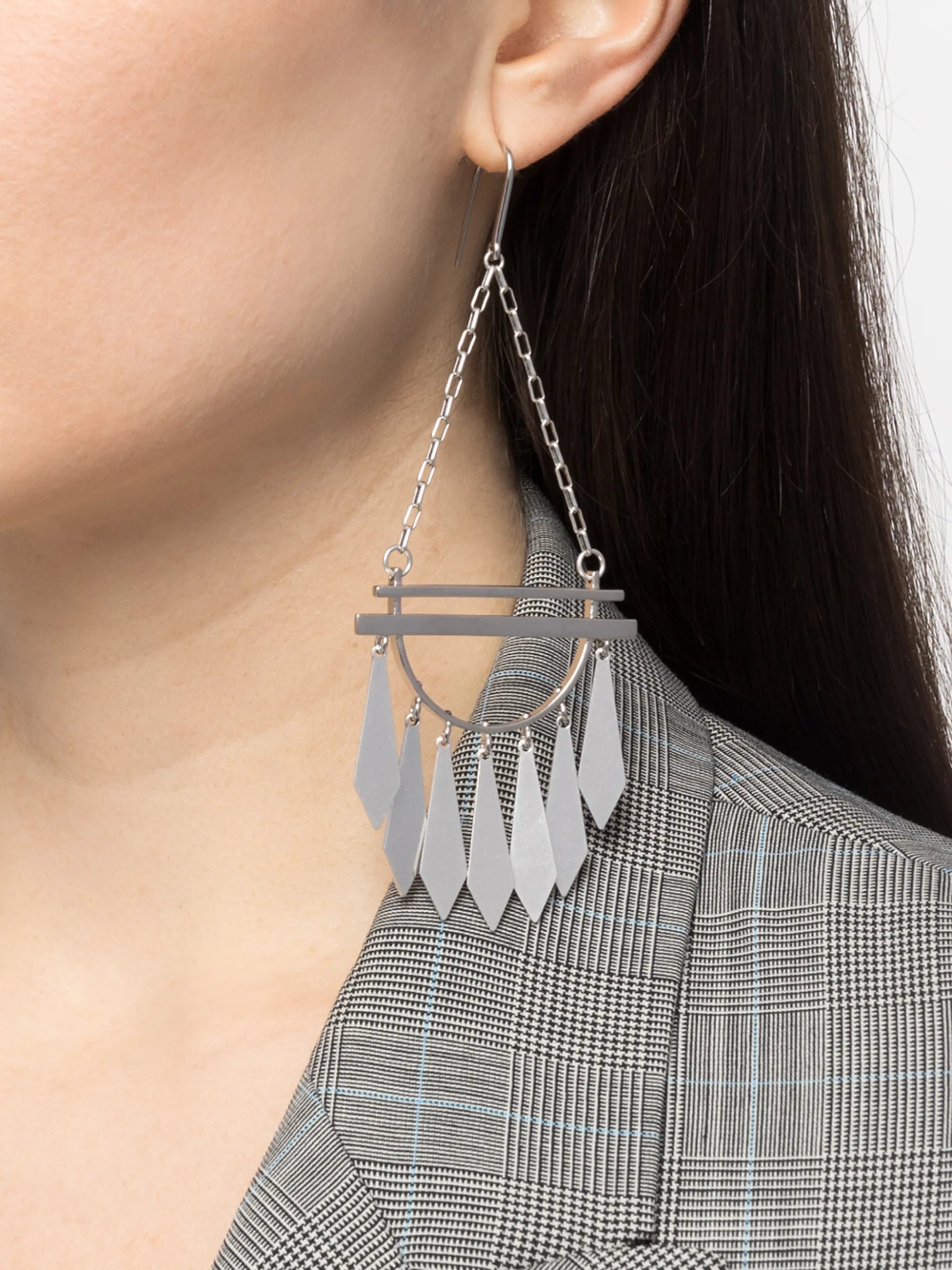 multi-charm drop earrings