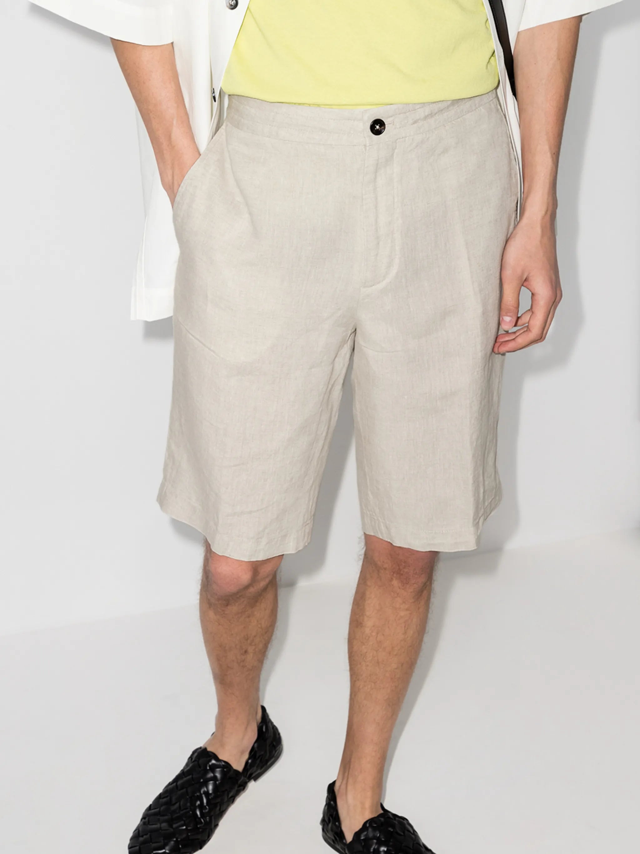 tailored knee length shorts