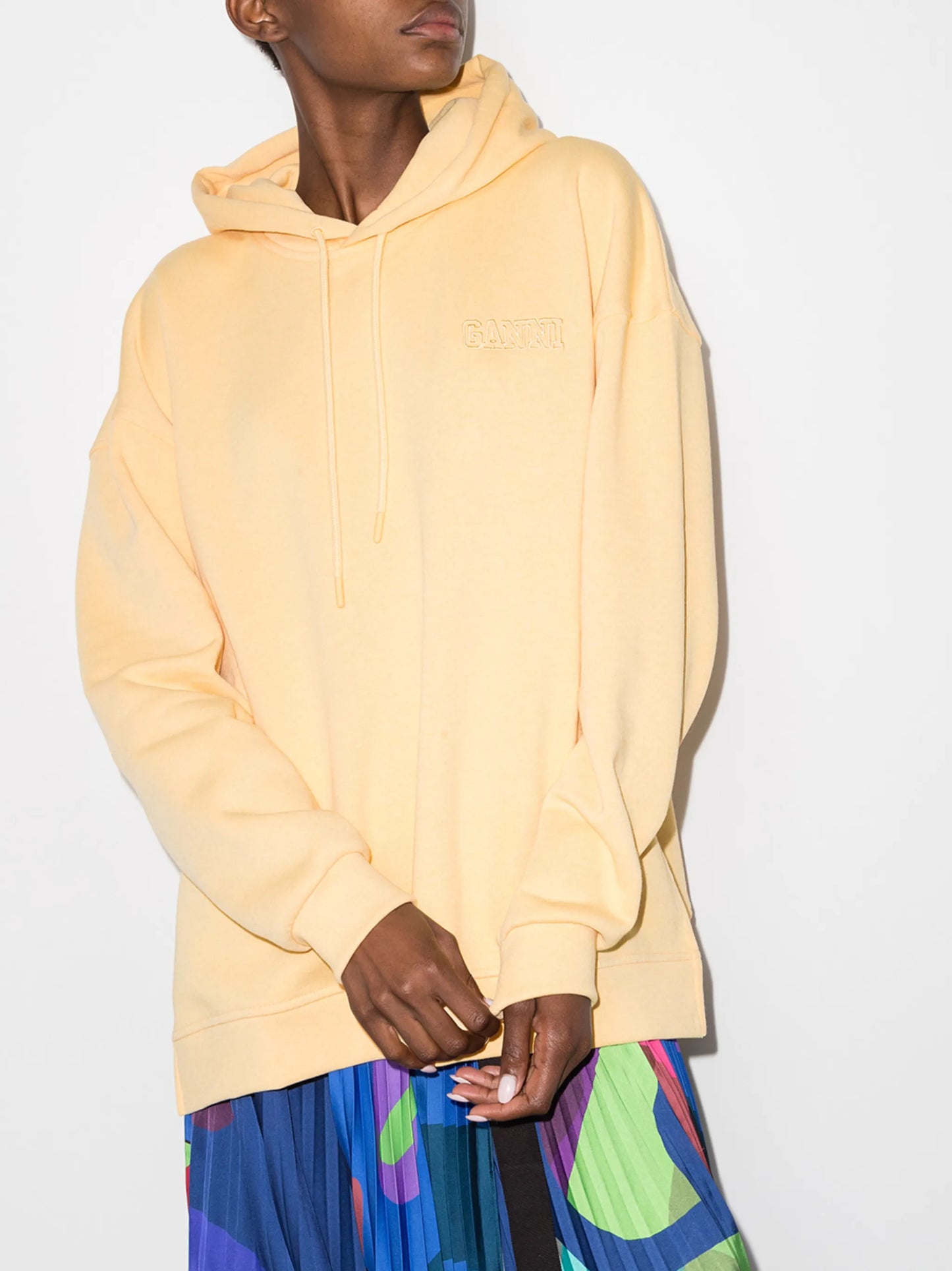 logo-embroidered oversized hoodie