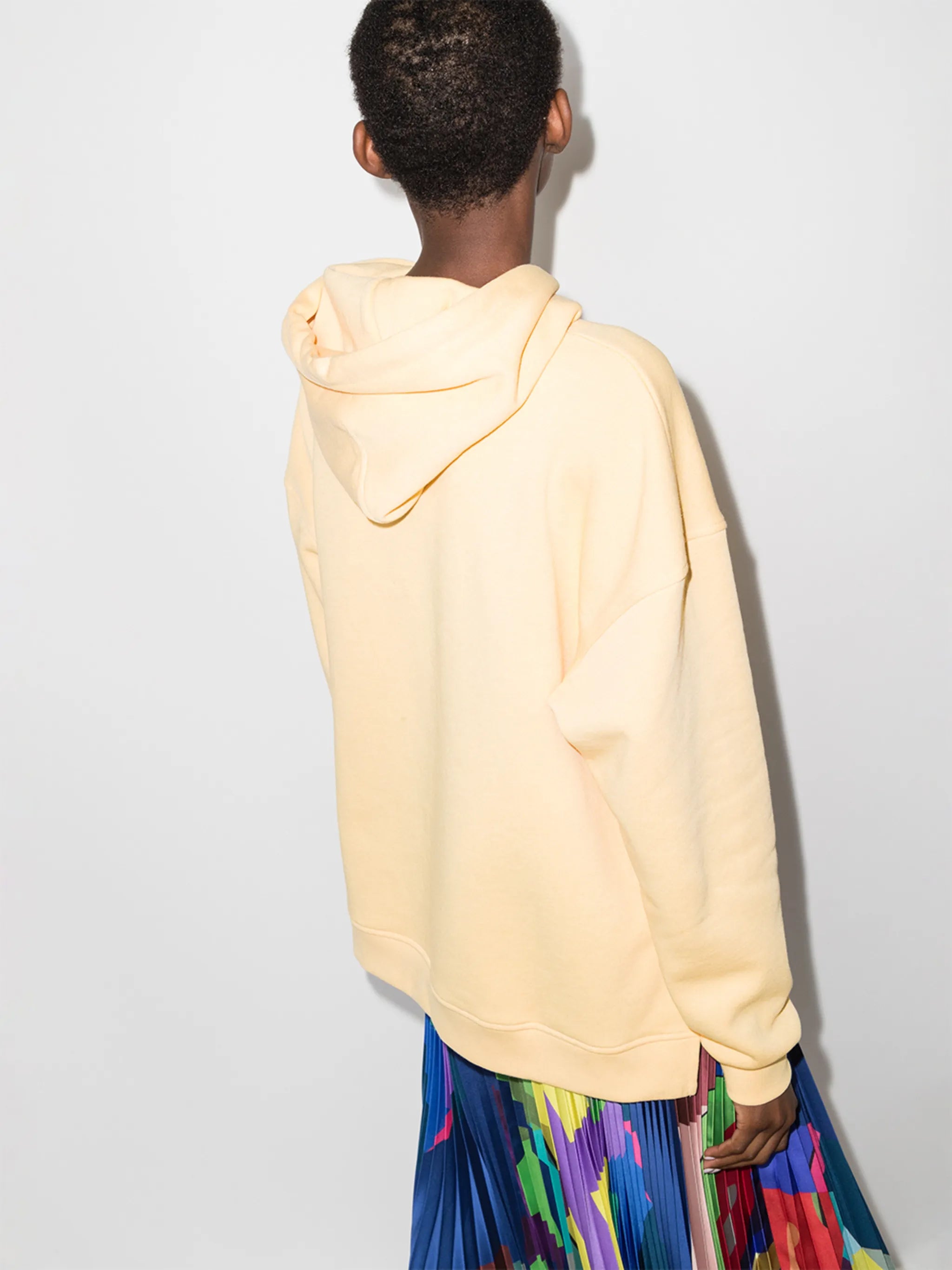 logo-embroidered oversized hoodie