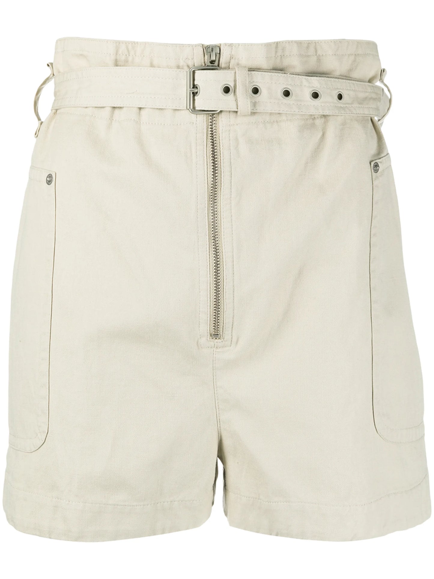 Parana high-waist belted shorts
