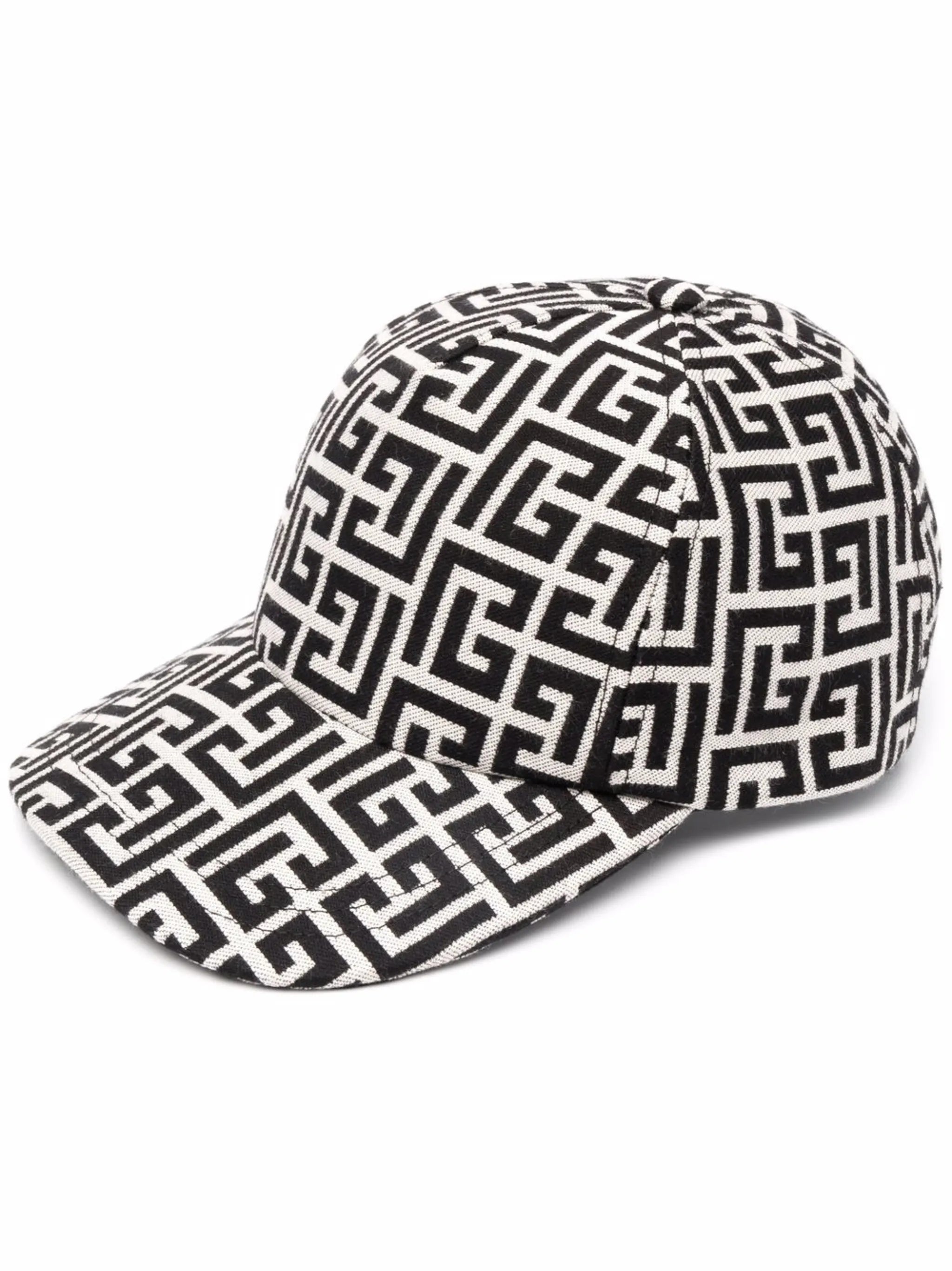 monogram print baseball hat