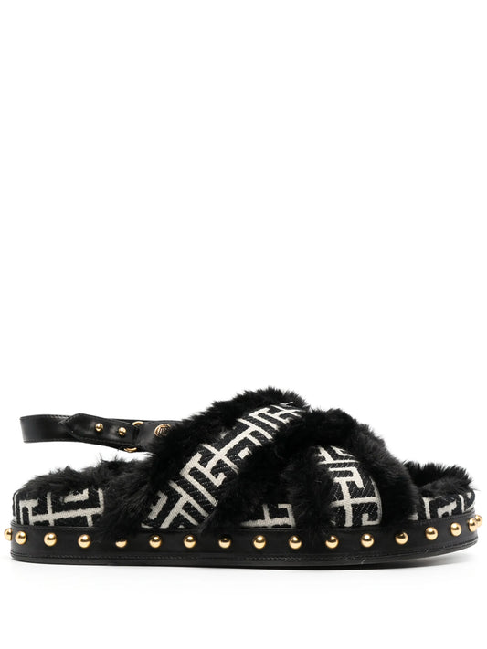 crossover strap flat sandals