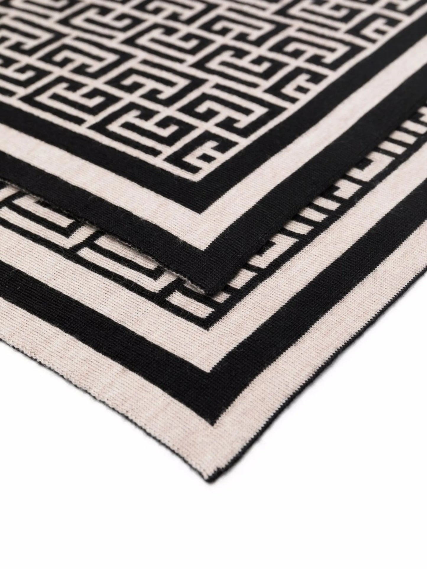 monogram pattern scarf