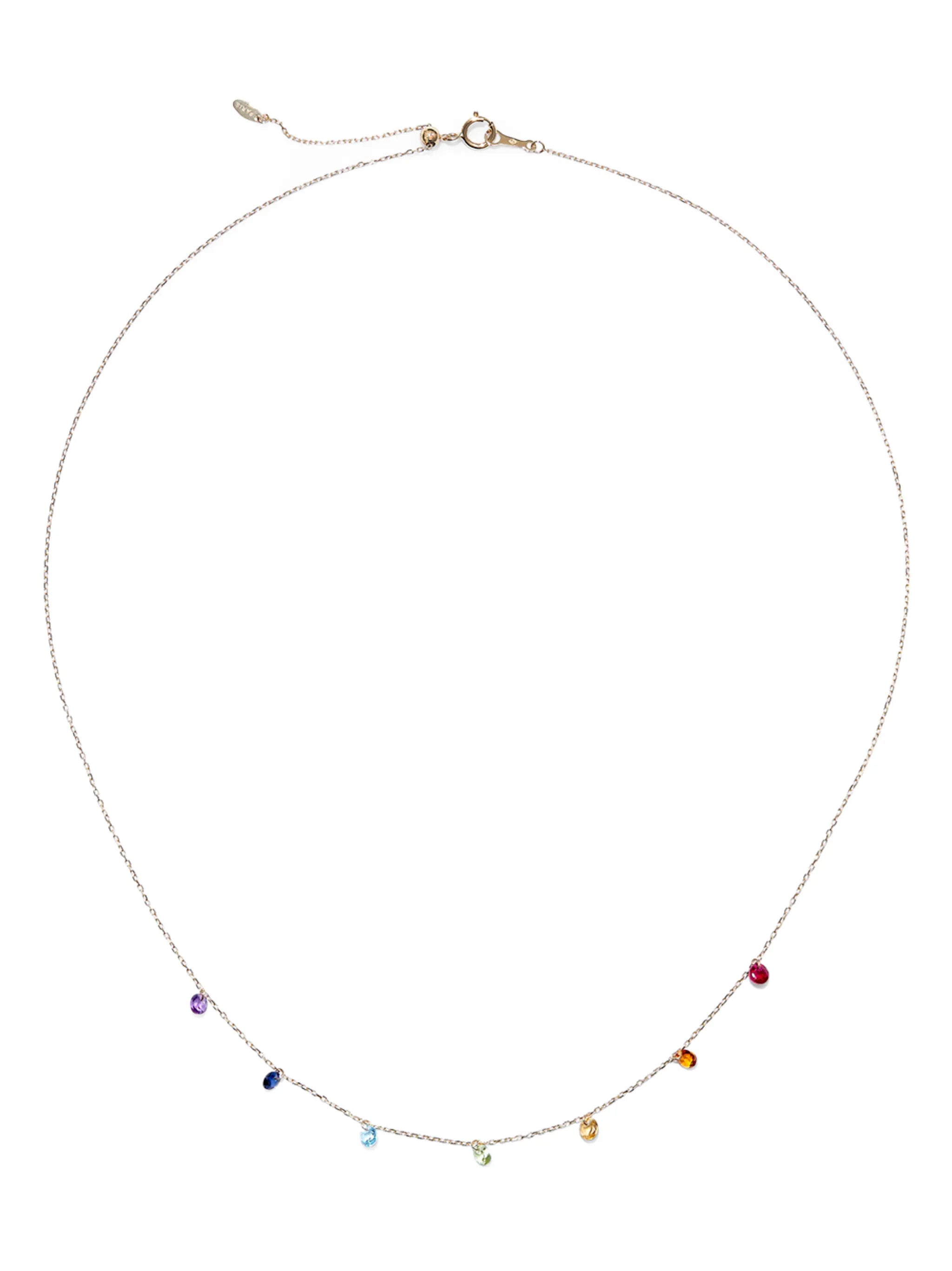 18kt yellow gold 7 Chakras necklace