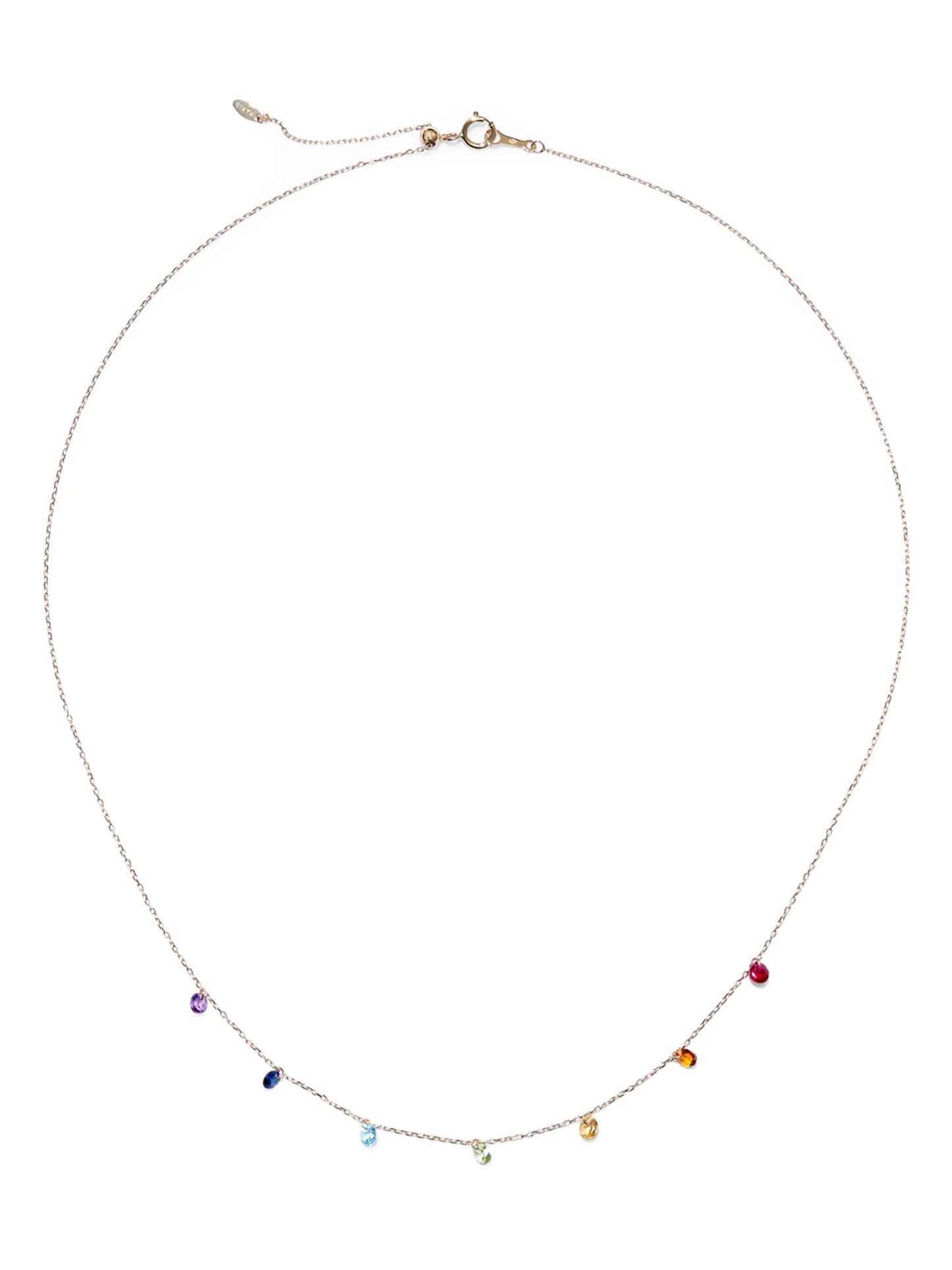 18kt yellow gold 7 Chakras necklace