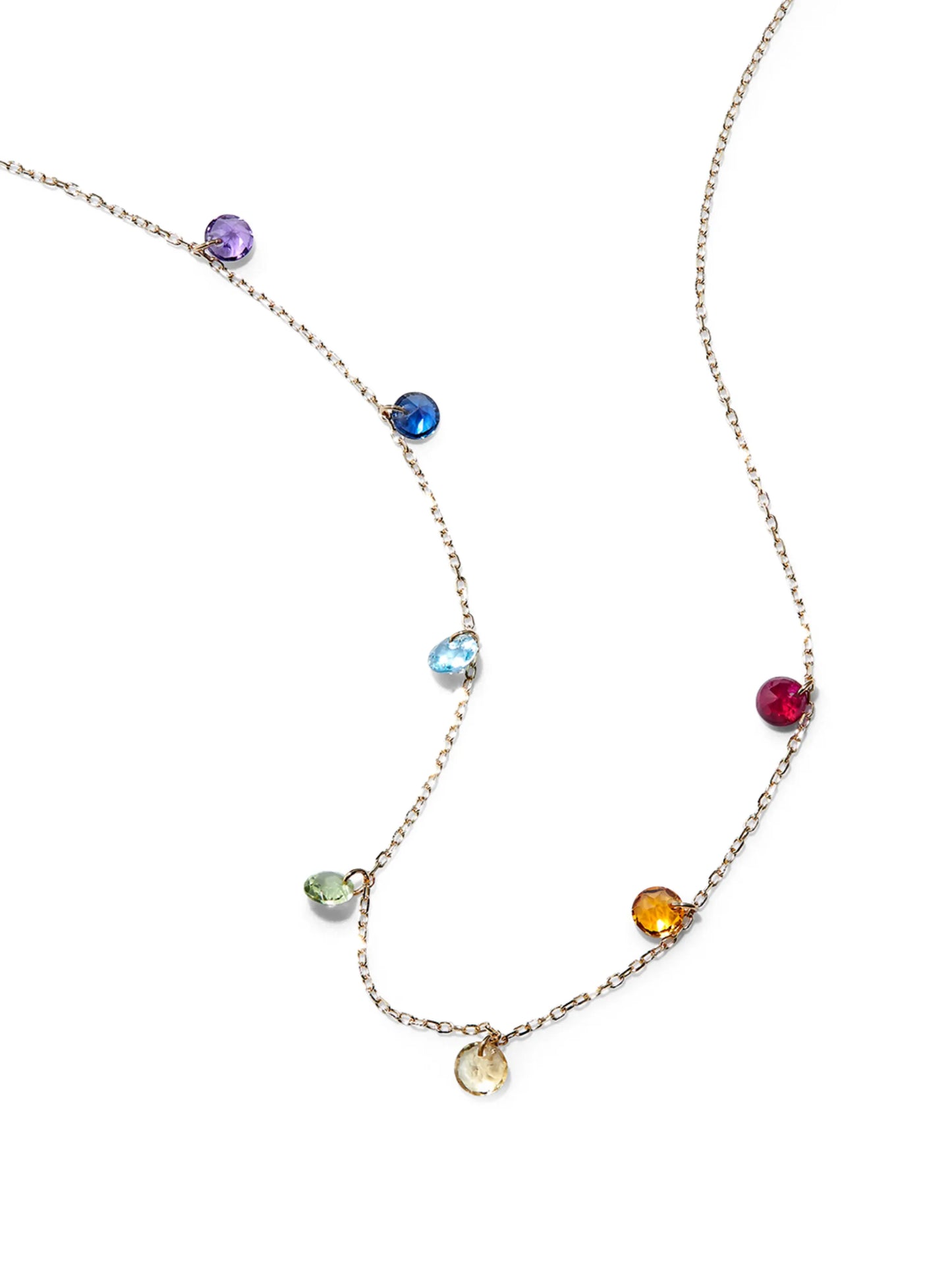 18kt yellow gold 7 Chakras necklace