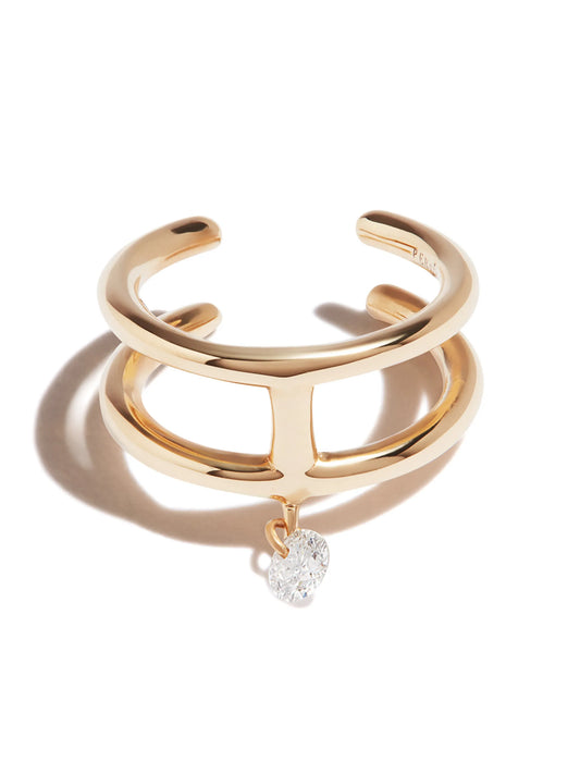 18K yellow gold diamond ear cuff