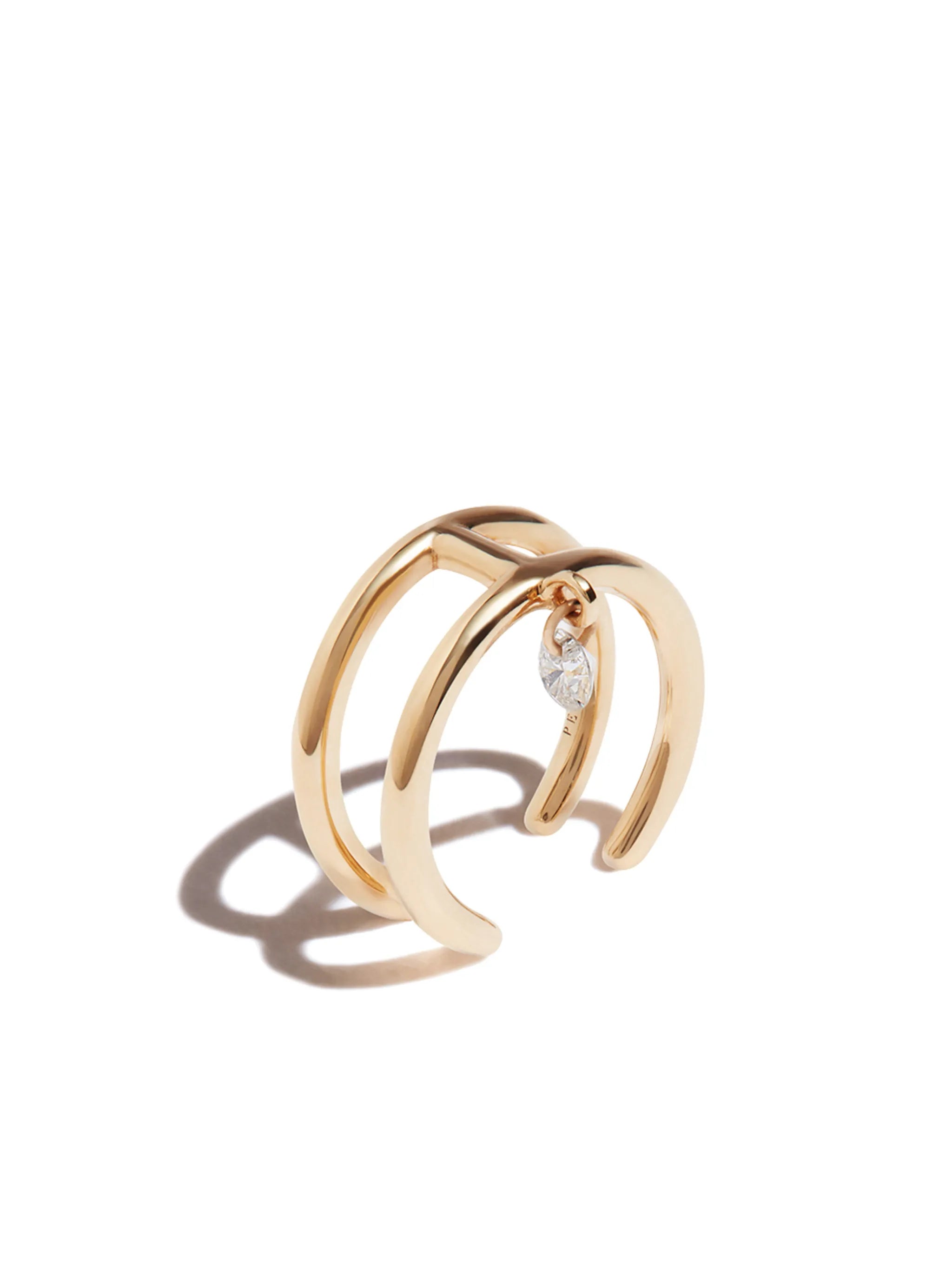 18K yellow gold diamond ear cuff