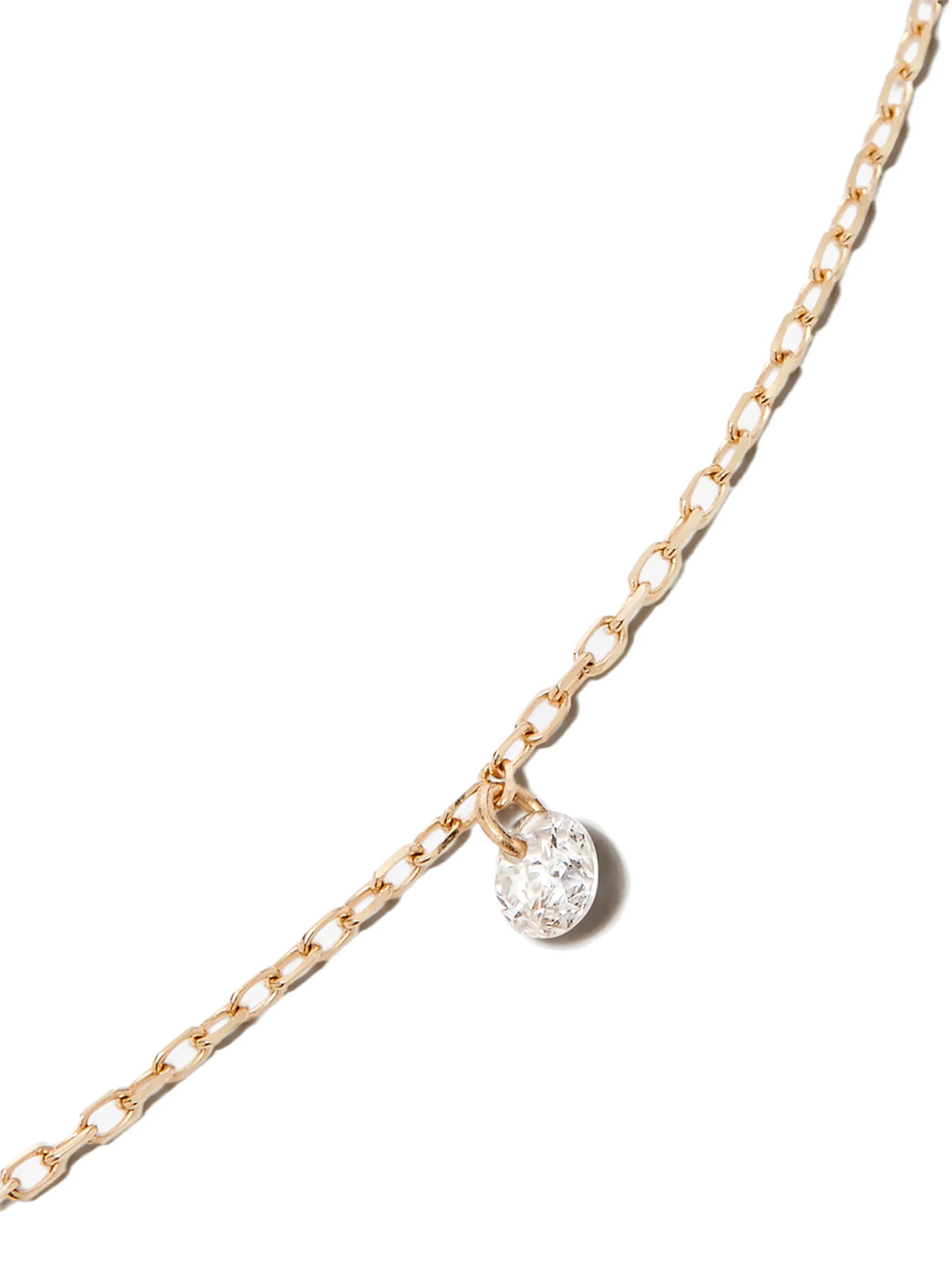 18kt yellow gold Cross diamond pendant necklace