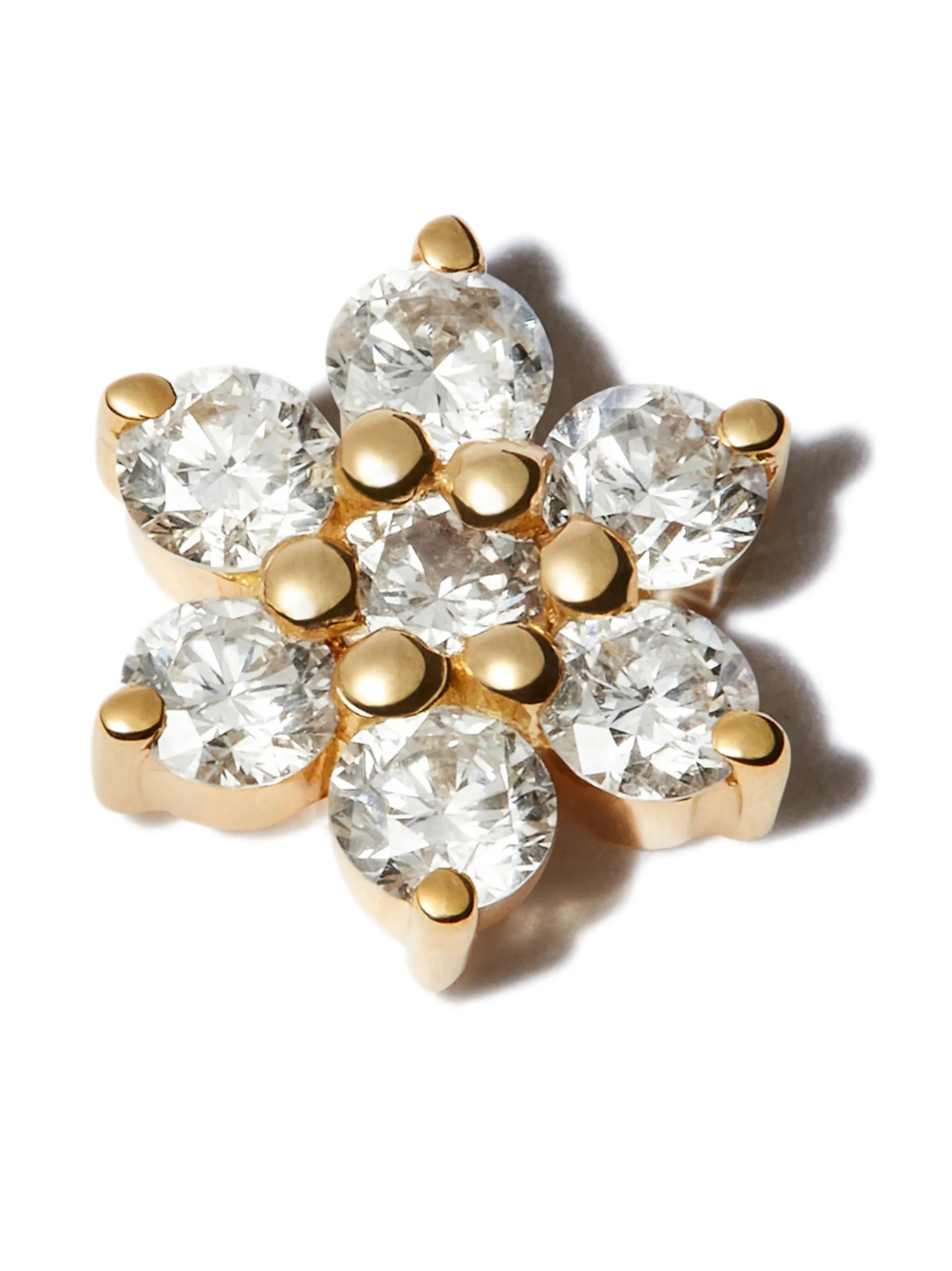 18kt yellow gold diamond stud earring