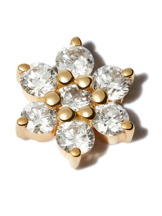 18kt yellow gold diamond stud earring