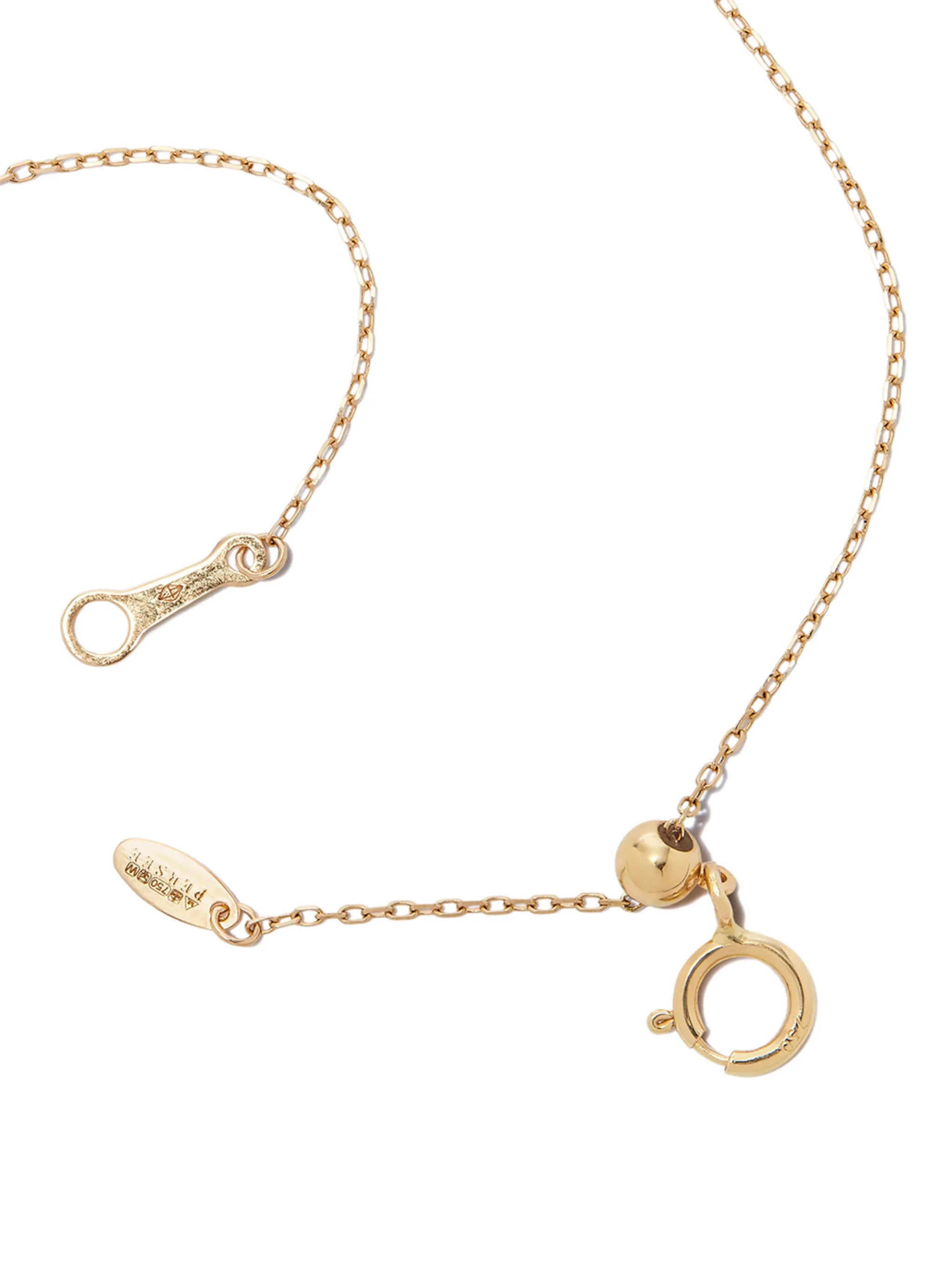 18kt yellow gold diamond cross bracelet