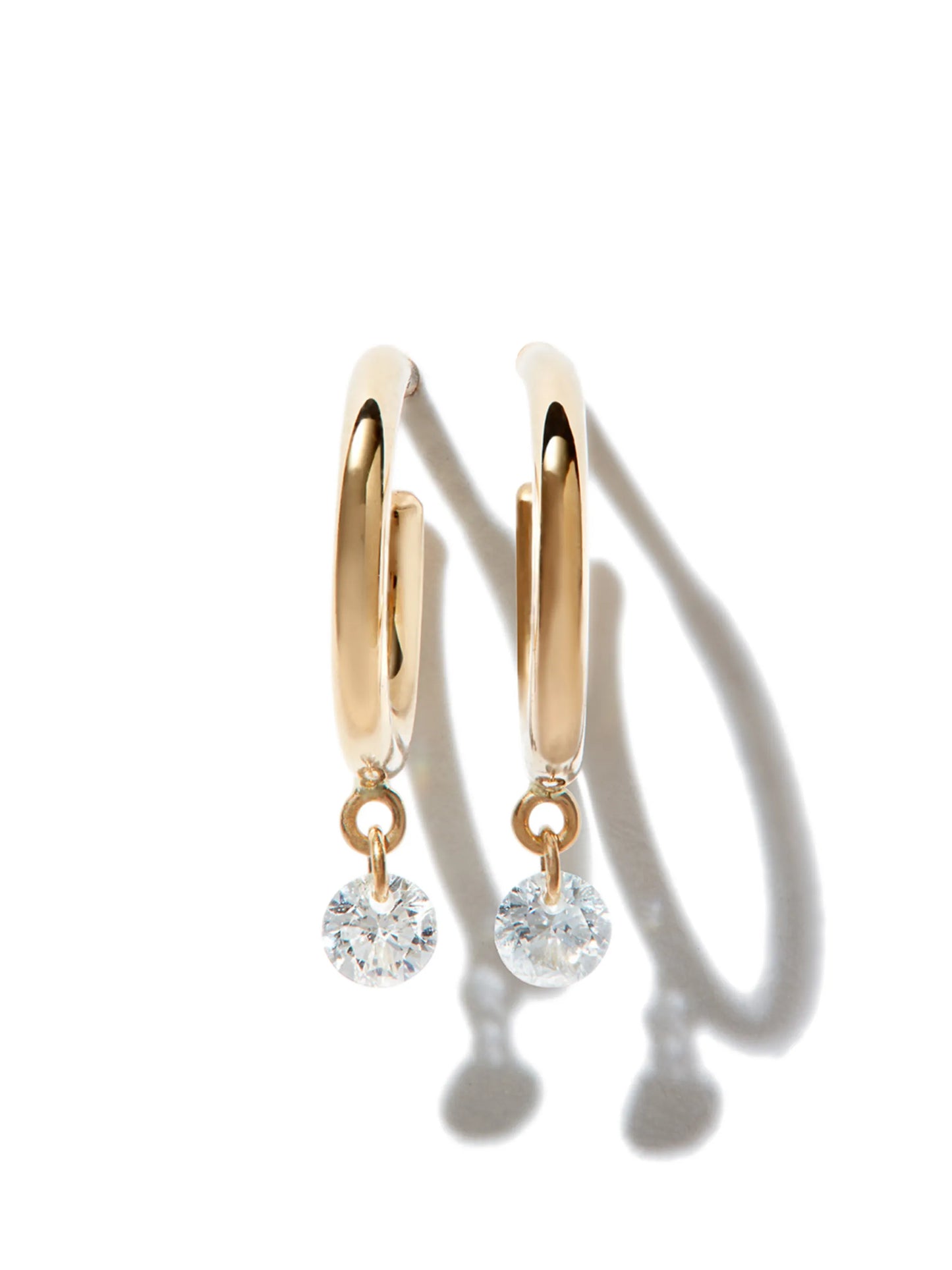 18kt yellow gold diamond hoop earrings
