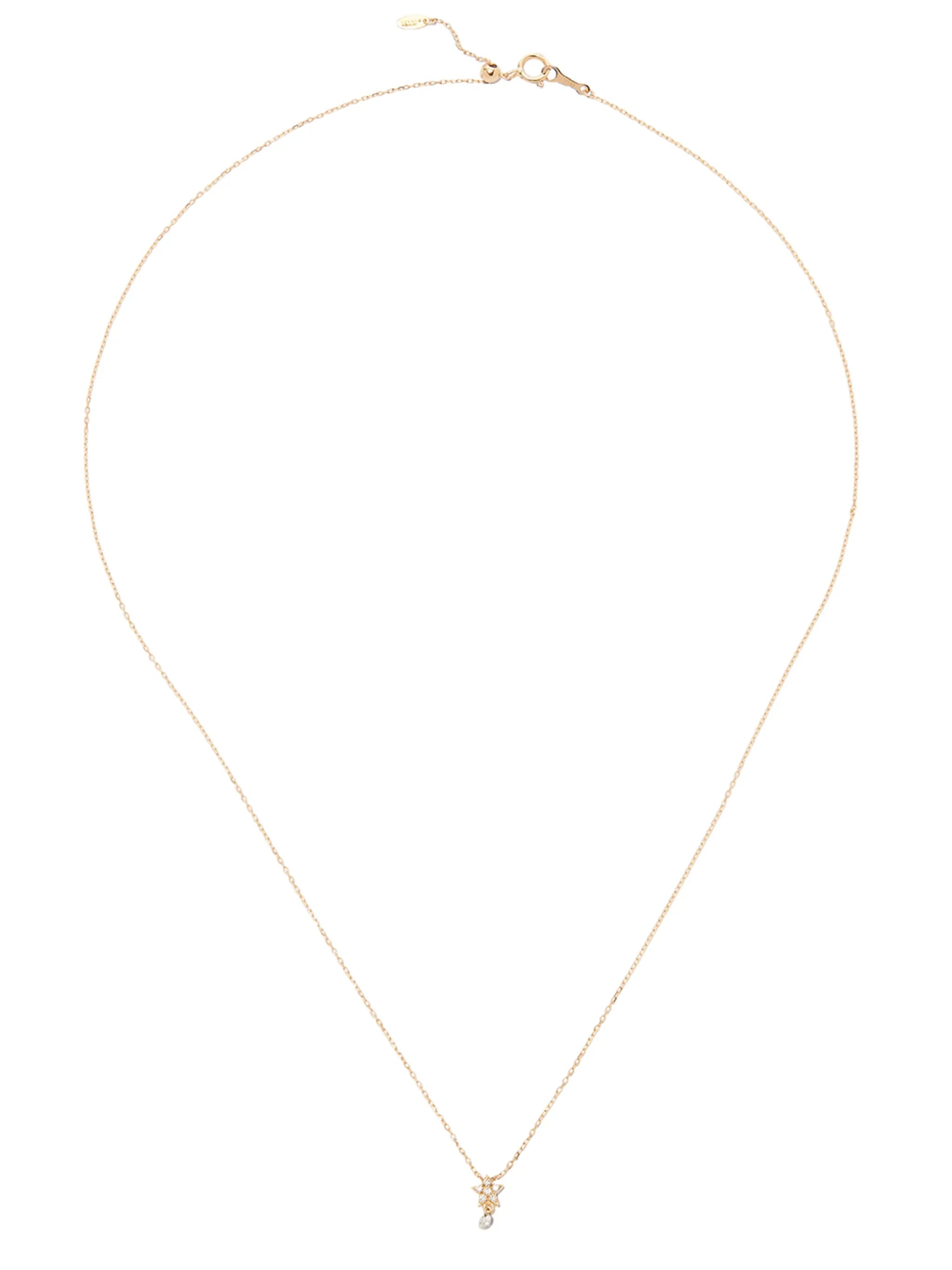 18kt yellow gold Star diamond necklace