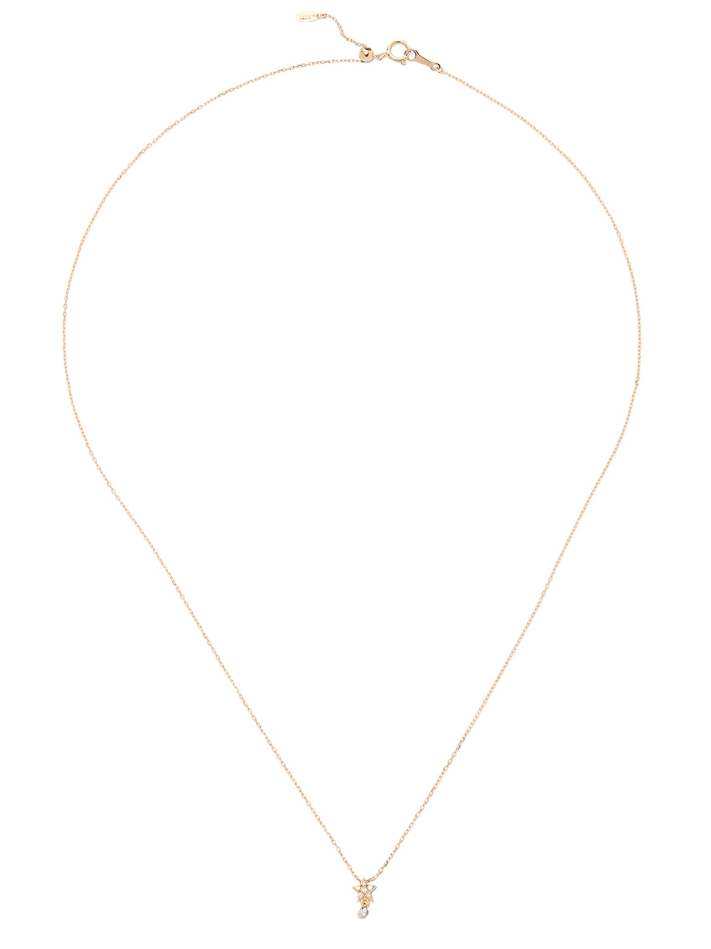 18kt yellow gold Star diamond necklace